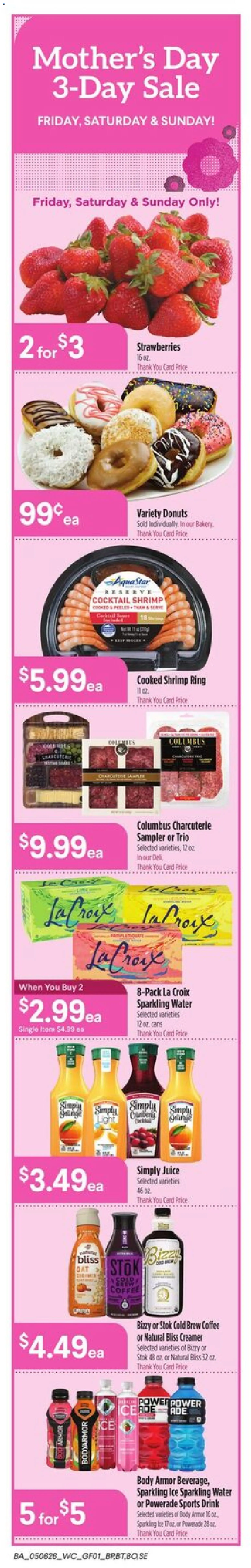 Basha's Weekly Ad - valid from 06.05.2026 | Page: 1 | Products: Ring, Coffee, Strawberries, Water