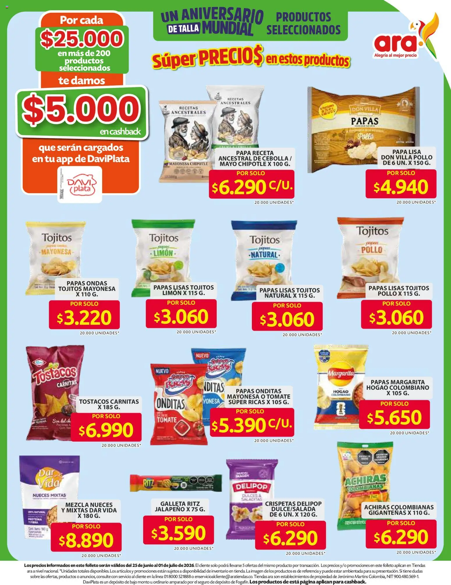 Ara revista - valida desde el 11/06/2026 | Página: 13 | Productos: Té, Pollo, Sobre, Papa