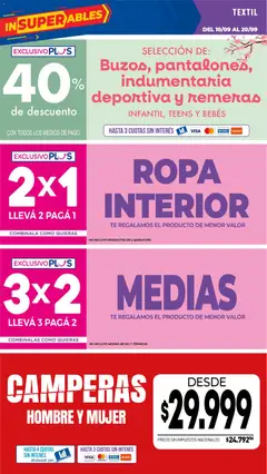 Vista previa La Anonima catálogo válido desde el 10/09/2026 | Página: 31 | Productos: Ropa, Ropa interior, Medias, Té