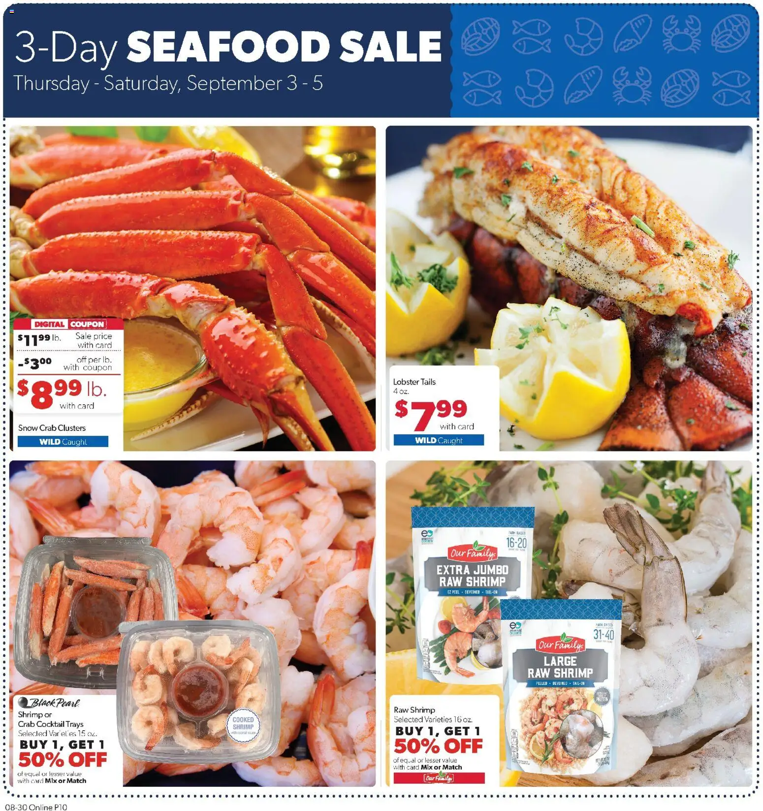 Family Fare Weekly Ad - IA - valid from 08/30/2026 | Page: 8 | Products: Shrimp, Seafood