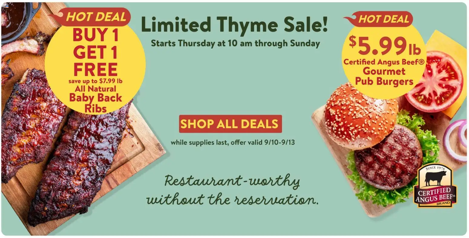 Fresh Thyme Weekly Ad - valid from 09/09/2026 | Page: 1 | Products: Beef