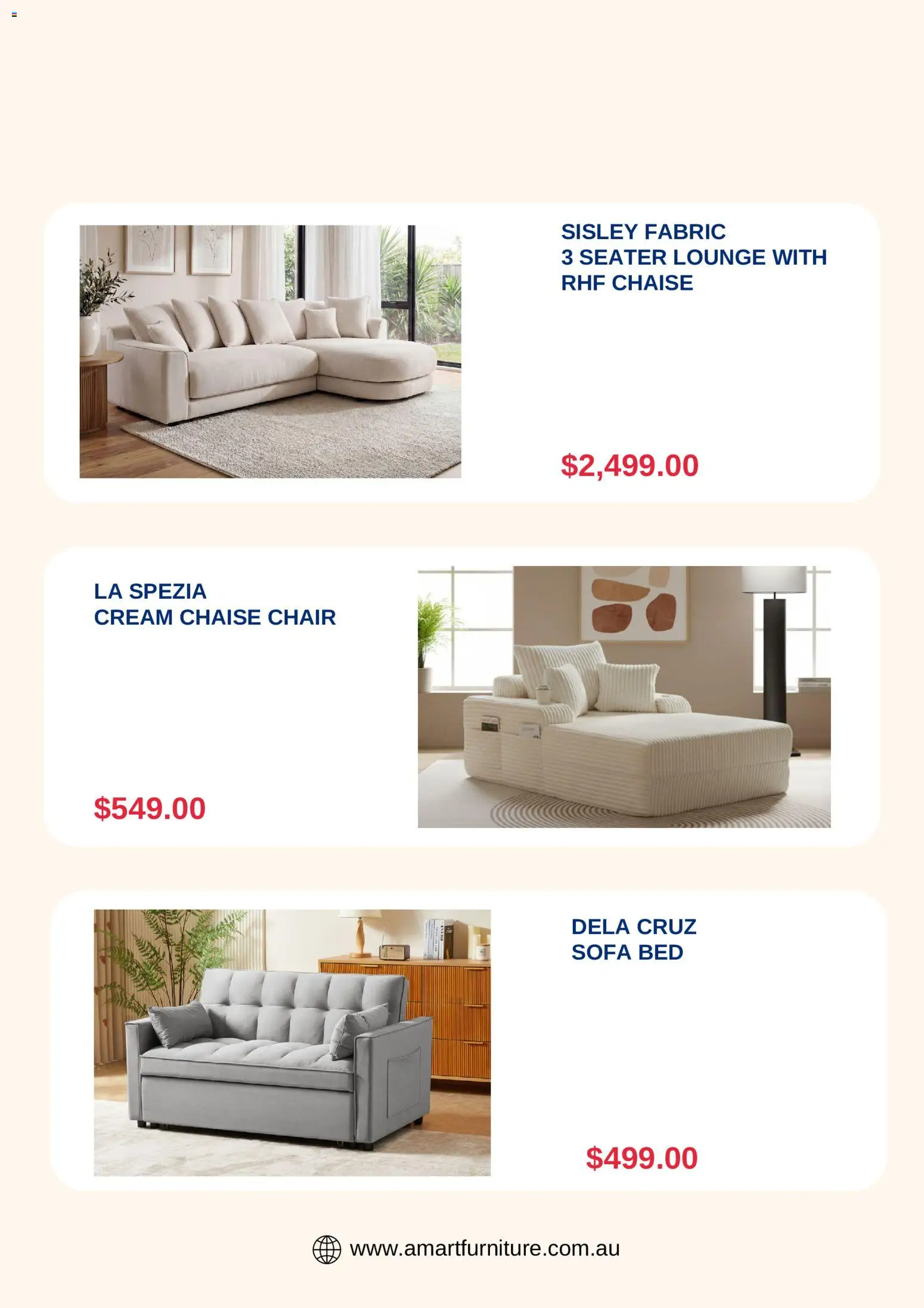 Amart Furniture catalogue - valid from 12.06.2026 | Page: 5 | Products: Chair, Sofa bed, Cream, Bed
