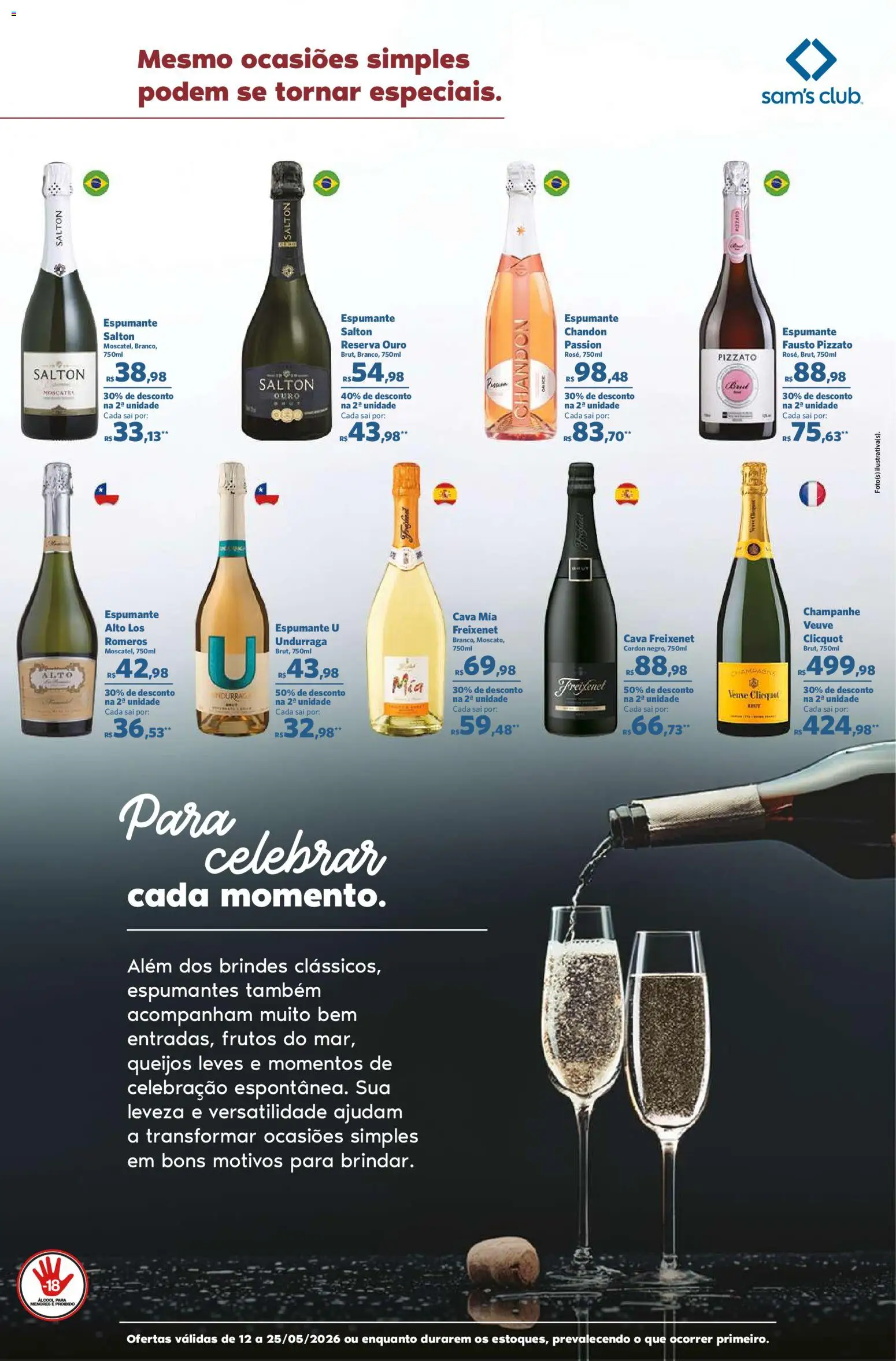 Sam's Club Folheto - válido de 12.05.2026 | Página: 9 | Produtos: Champagne, Espumante
