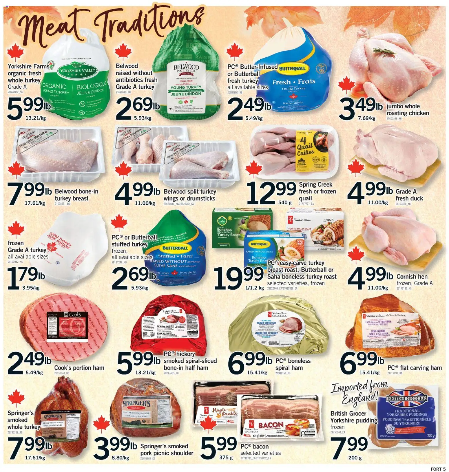 Fortinos flyer valid from Oct 1, 2026 | Page: 6 | Products: Turkey, Duck, Meat, Pork