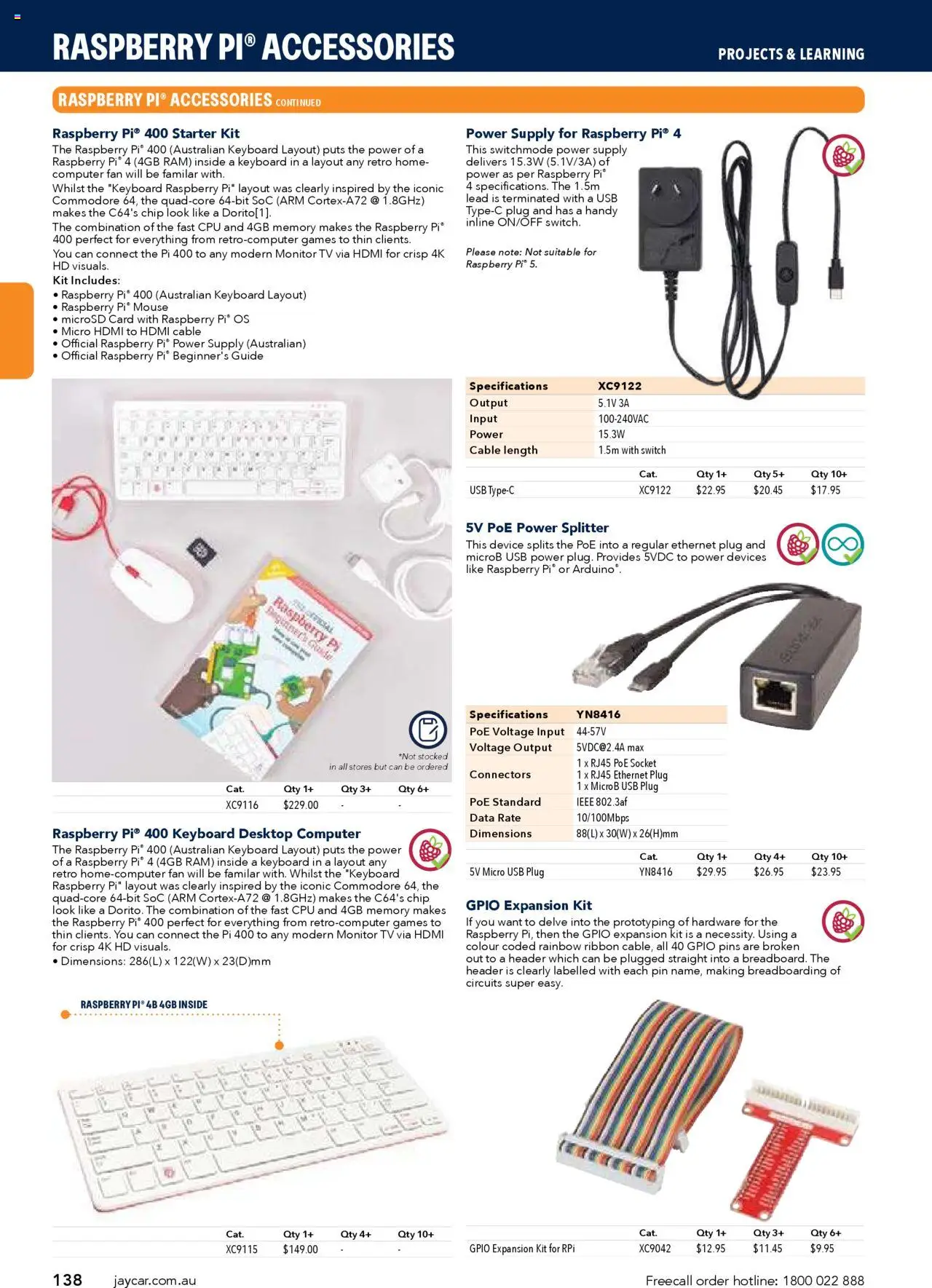 Jaycar catalogue - valid from 09/07/2025 | Page: 138 | Products: Raspberry, Device, Monitor, Usb