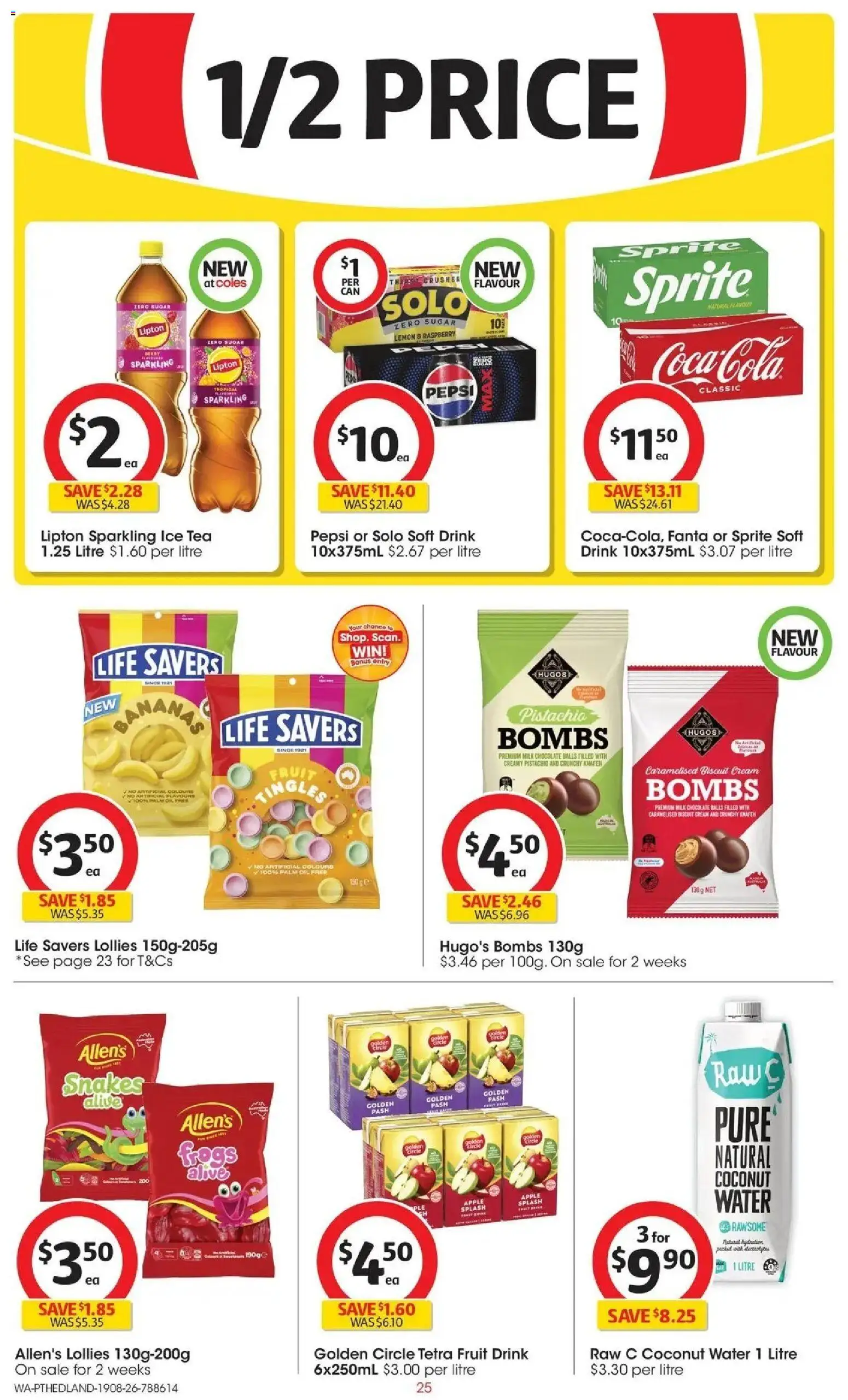 Coles catalogue - valid from 19/08/2026 | Page: 25 | Products: Lollies, Cream, Sugar, Pepsi Max