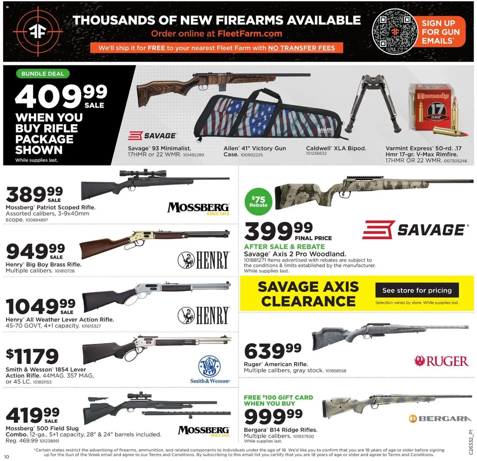 Mills Fleet Farm Ad - valid from 08/10/2026 | Page: 10 | Products: Ridge, Gun, Rifle