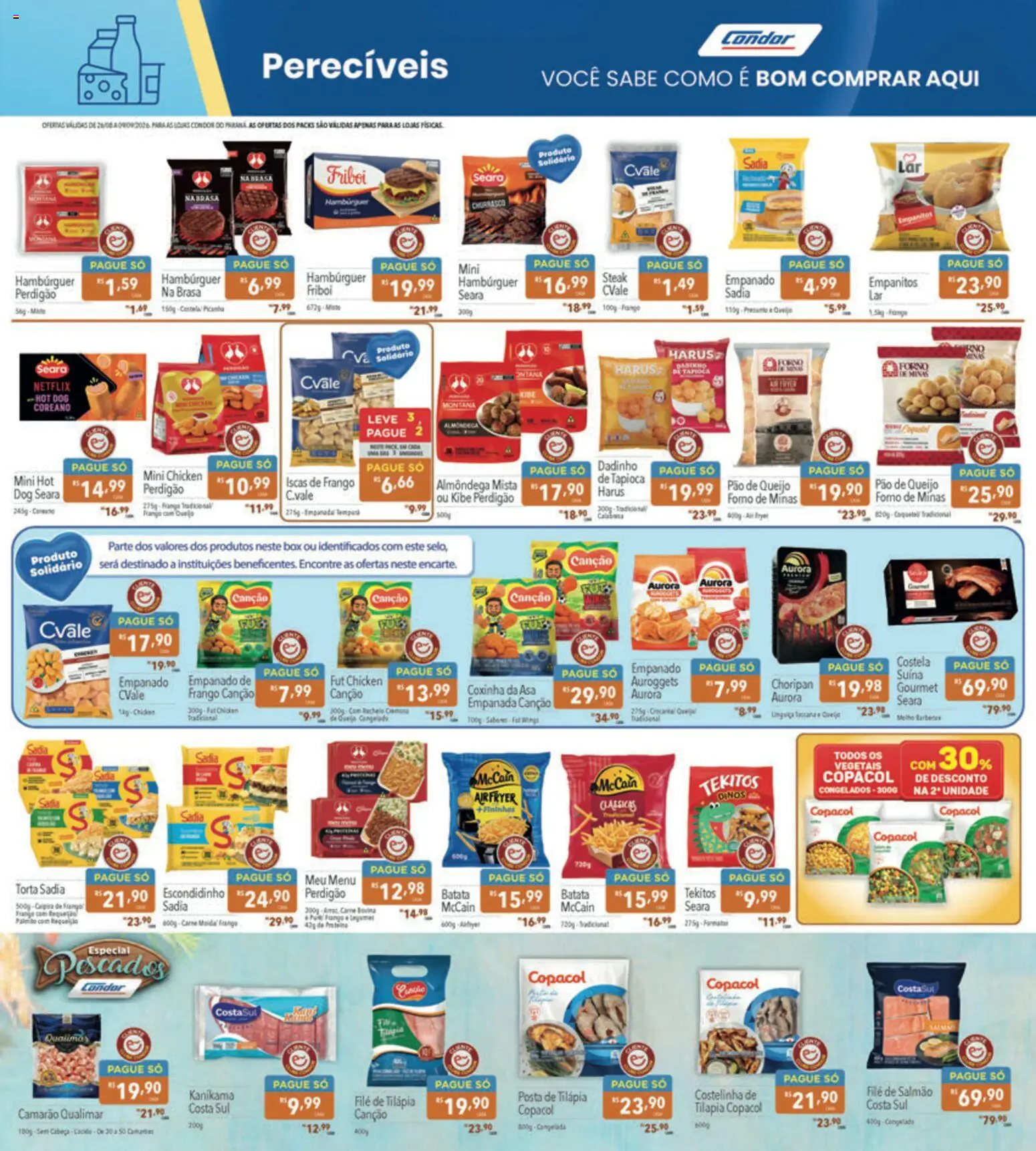 Supermercados Condor Folheto - válido de 26/08/2026 | Página: 13 | Produtos: Picanha, Queijo, Carne, Escondidinho
