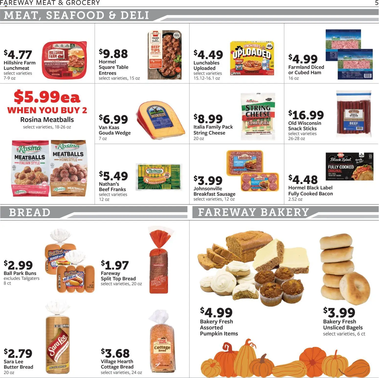 Fareway Weekly Ad - valid from 09/28/2026 | Page: 5 | Products: Honey, Cheese, Bread, Beef