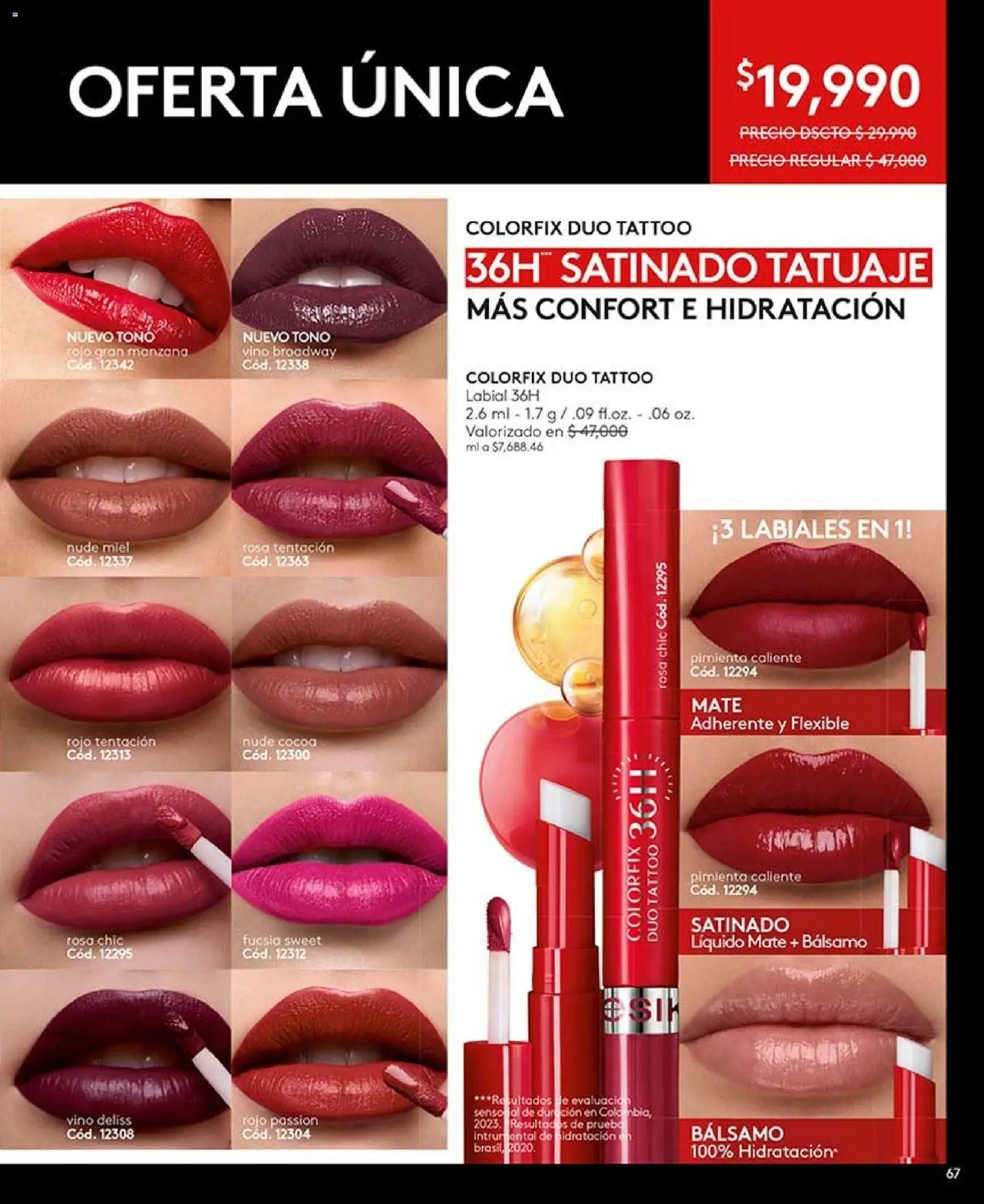 Ésika revista - valida desde el 07/08/2026 | Página: 67 | Productos: Pimienta, Bálsamo, Manzana, Vino