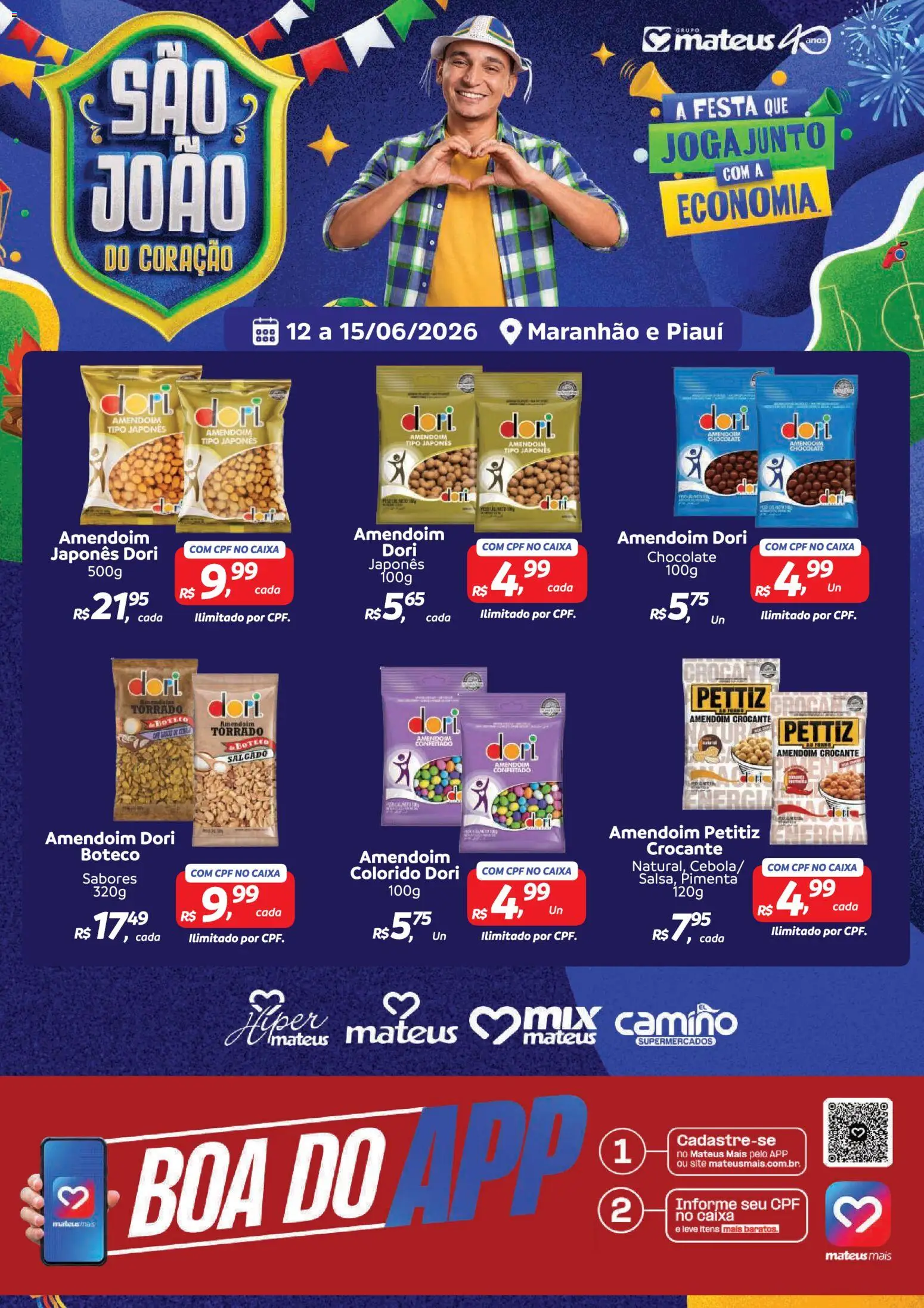 Mateus Folheto - válido de 12.06.2026 | Página: 2 | Produtos: Amendoim, Pimenta, Caixa, Chocolate