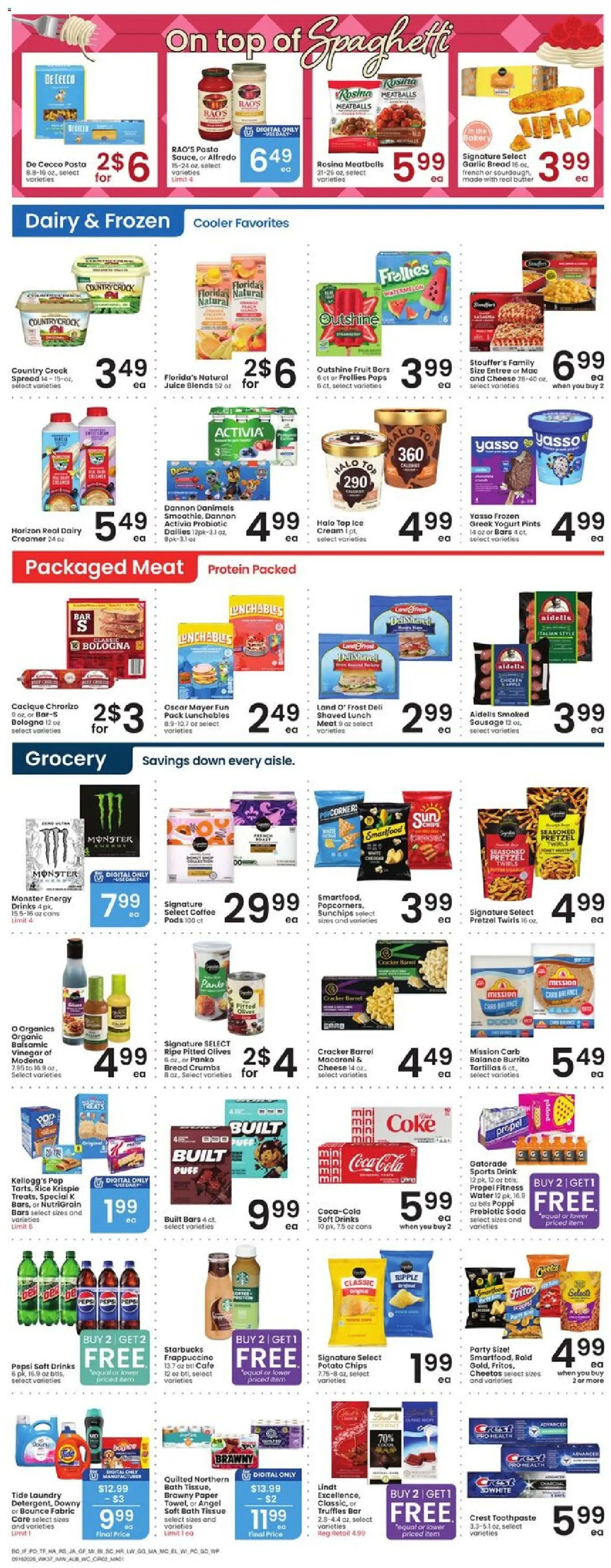 Albertsons Weekly Ad - valid from 09/16/2026 | Page: 3 | Products: Potato chips, Yogurt, Bread, Ice