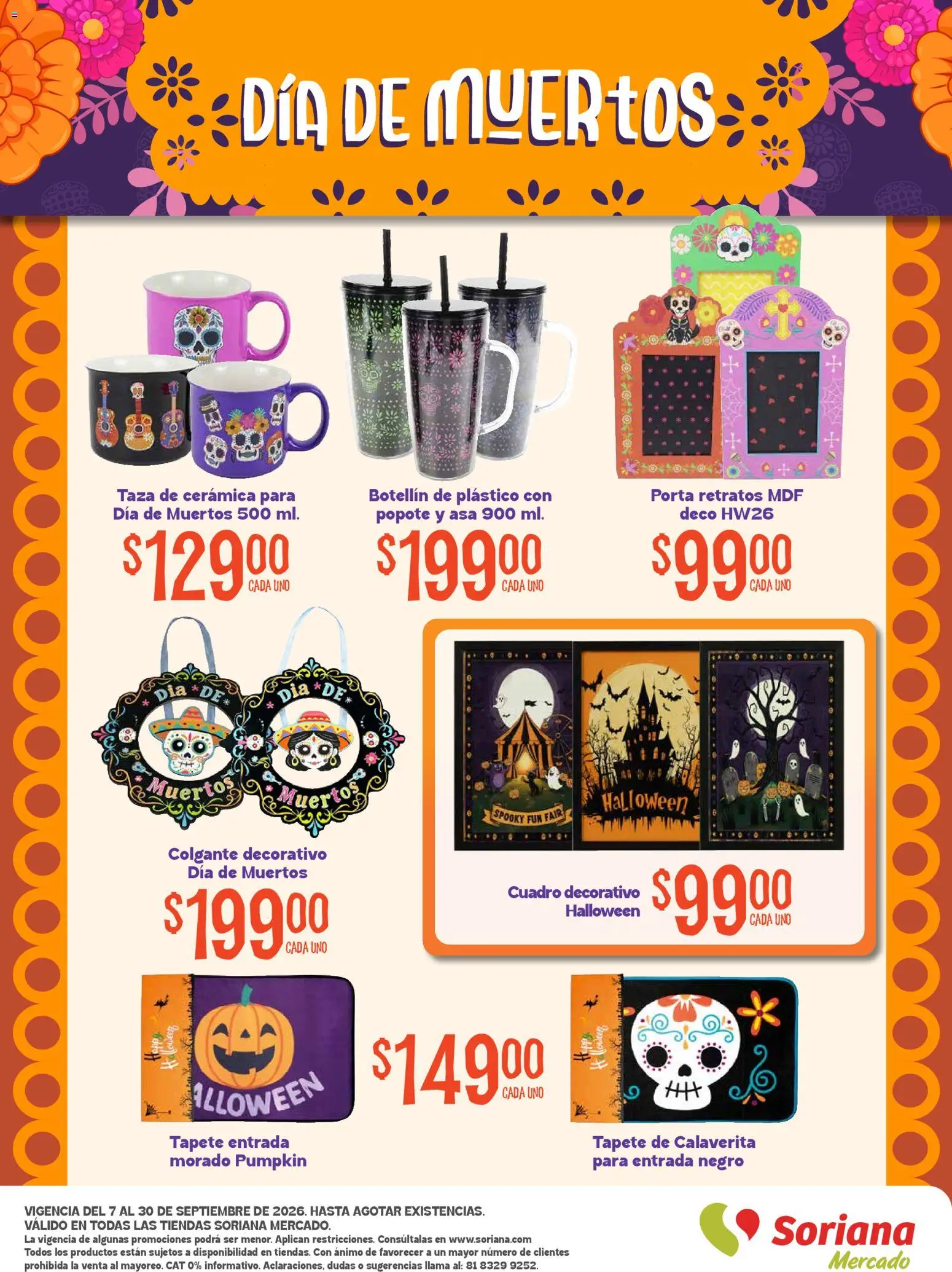 Nuevas ofertas de Soriana válidas en toda la República Mexicana desde el 08/09/2026. ¡Encuentra las mejores ofertas en Soriana Halloween y Día de muertos Mercado Nacional! | Página: 13