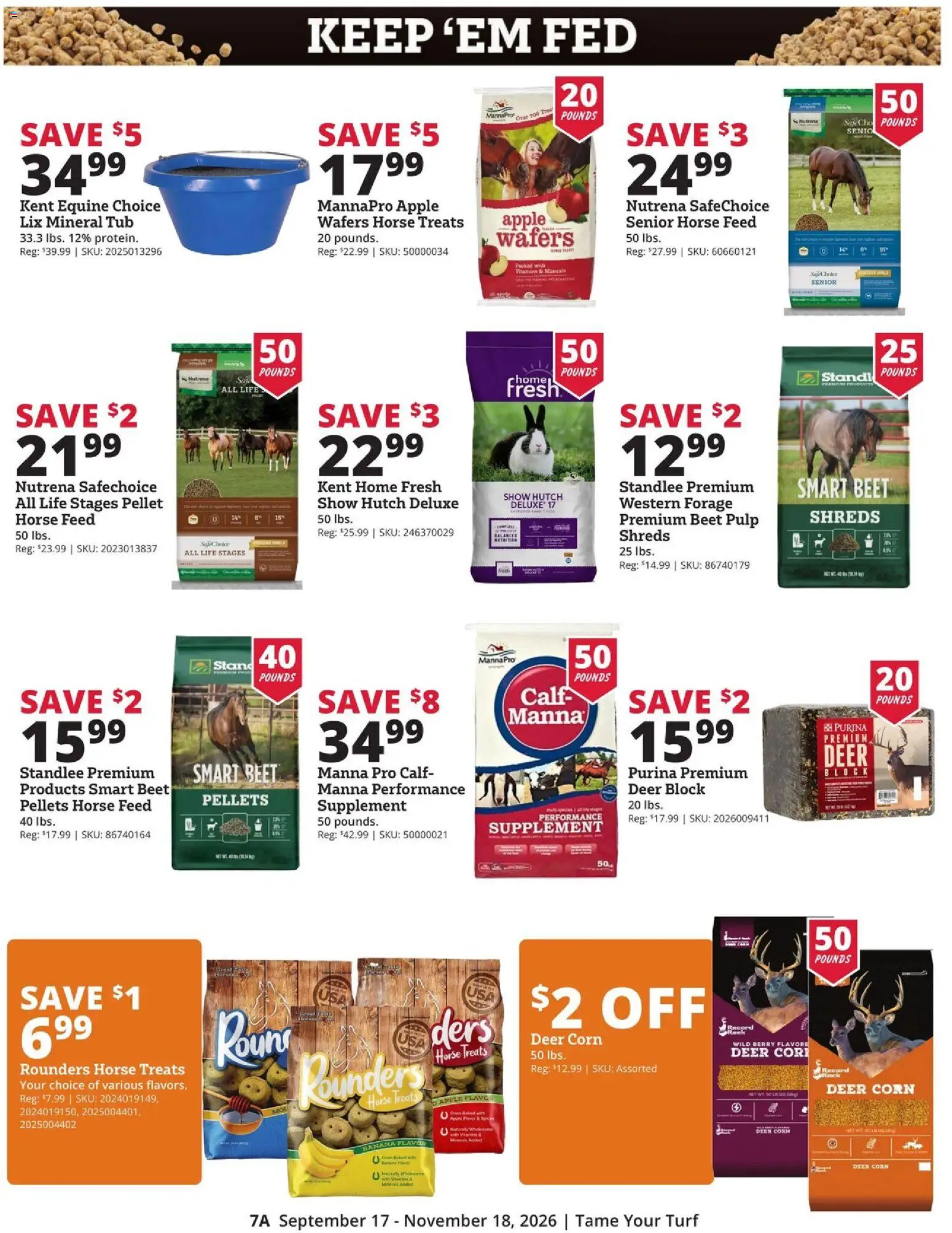 Rural King Ad - valid from 09/17/2026 | Page: 7 | Products: Corn, Wafers, Spices, Beet