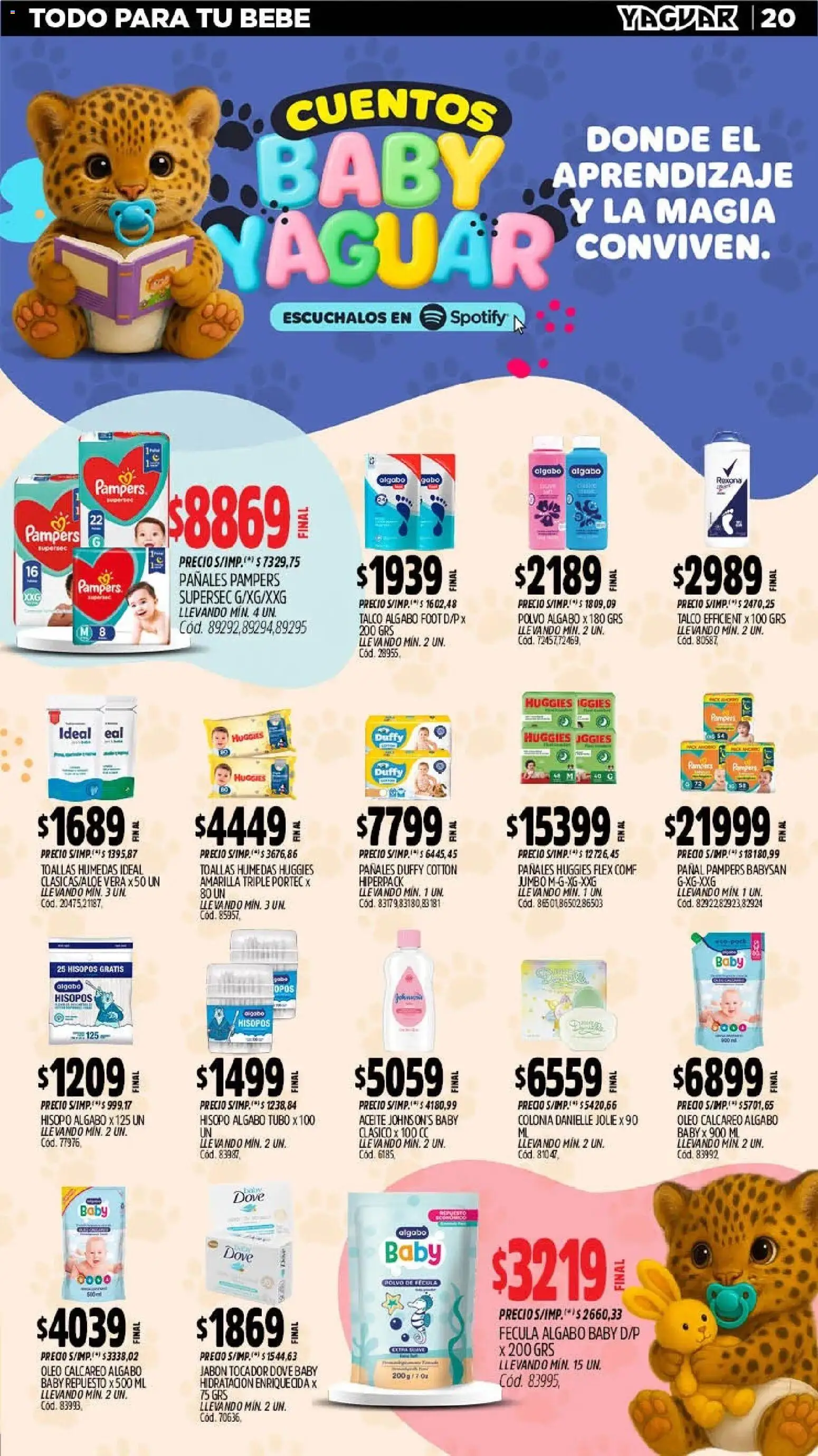 Yaguar - Oferta Semanal Santa Fé │ válido desde el 24/08/2026 | Página: 21 | Productos: Toallas, Aceite, Jabón, Pañales