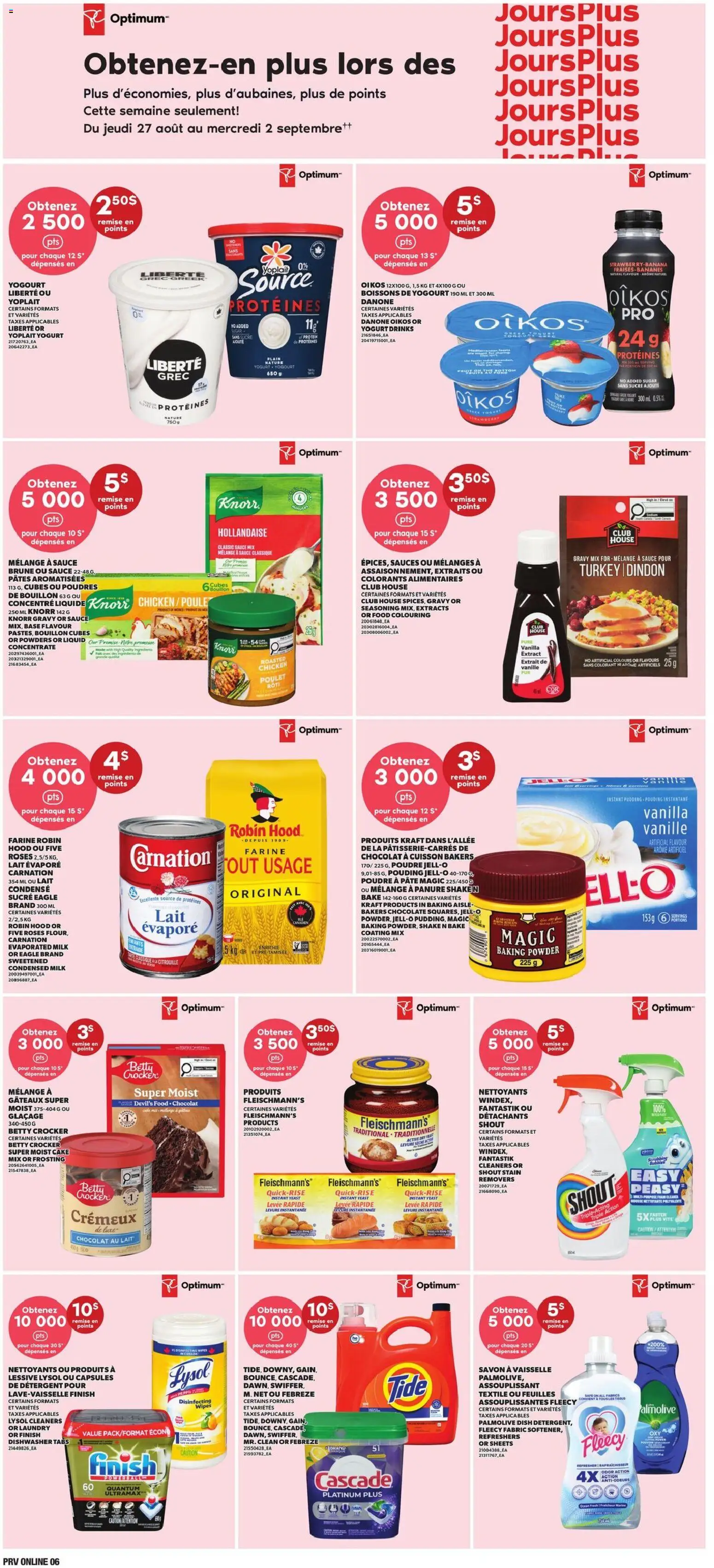 Provigo flyer valid from Aug 27, 2026 | Page: 6 | Products: Pâté, Foam, Vanilla, Sauces