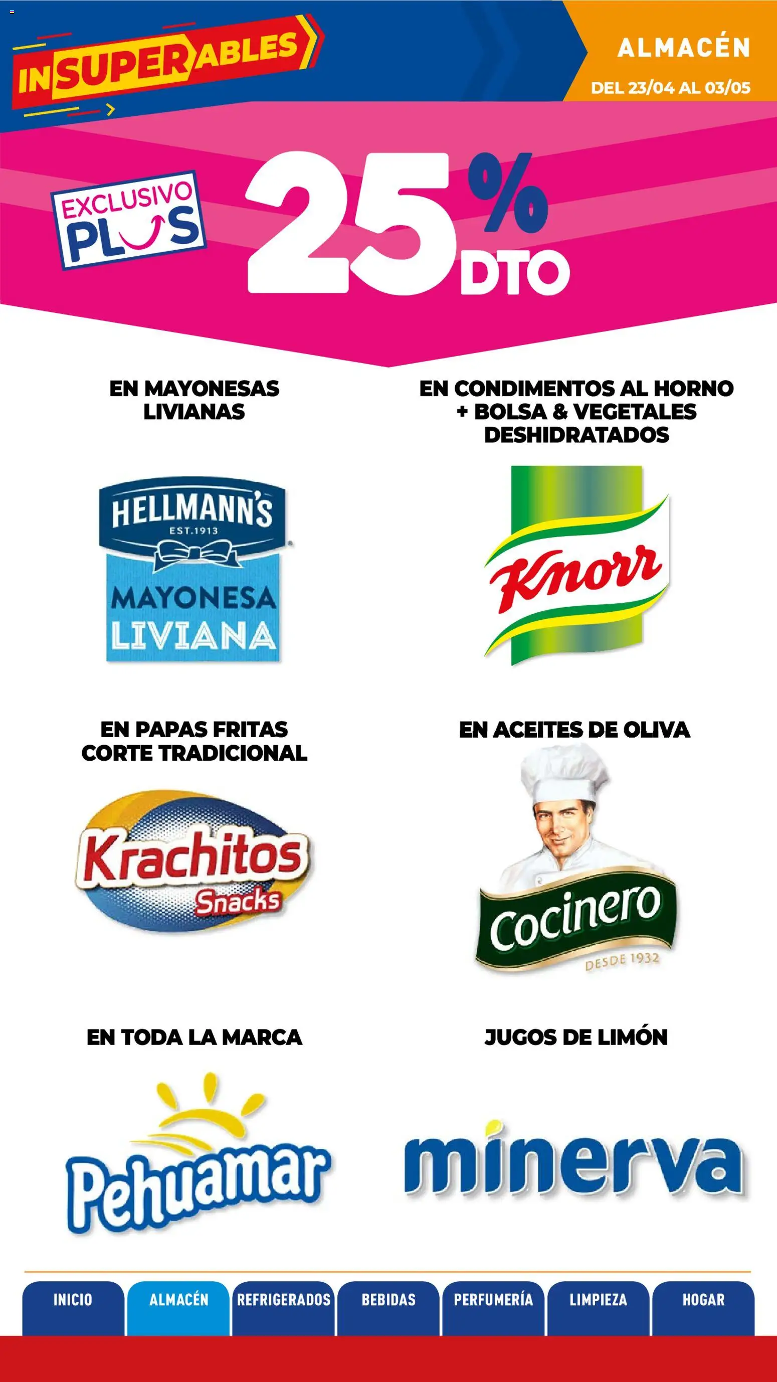 La Anonima catálogo │ válido desde el 23.04.2026 | Página: 11 | Productos: Bolsa, Mayonesa, Limón, Papas fritas