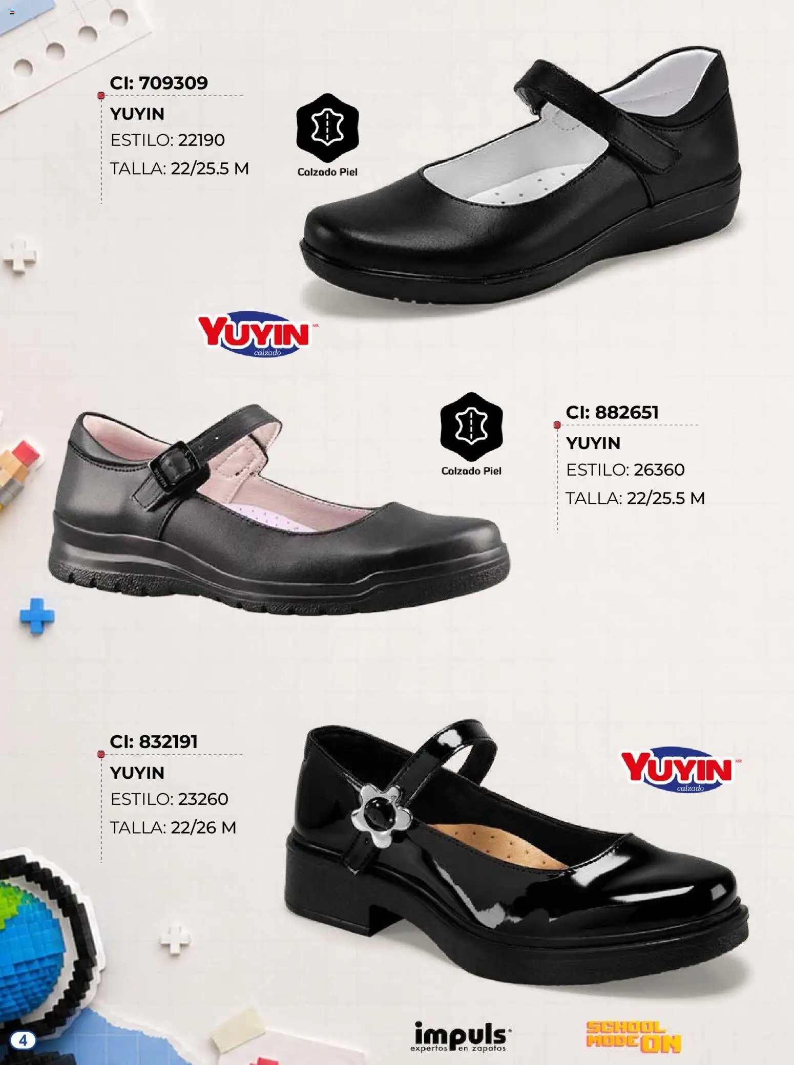 Nuevas ofertas de Impuls válidas en toda la República Mexicana desde el 03/08/2026. ¡Encuentra las mejores ofertas en Impuls catálogo Escolar! | Página: 4 | Productos: Zapatos