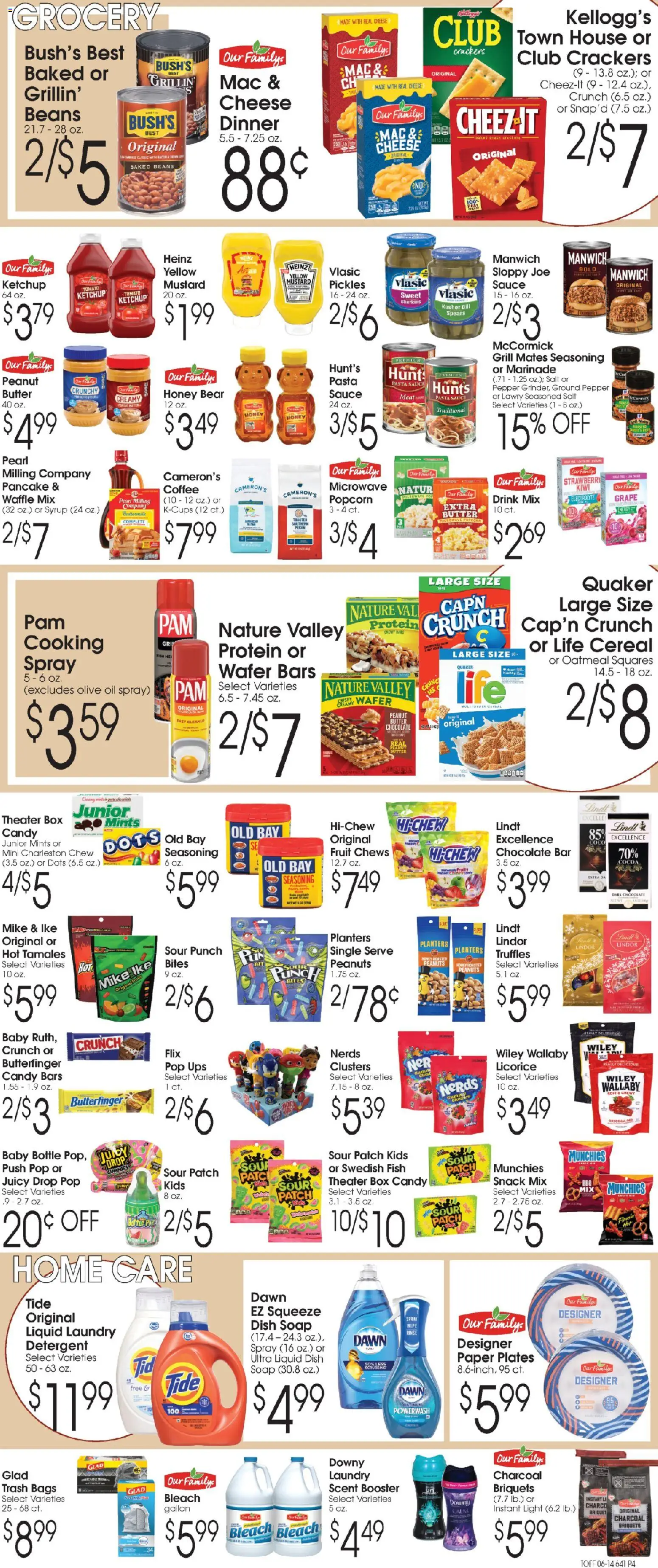 Family Fare Ad - valid from 14.06.2026 | Page: 4 | Products: Cheese, Oil, Soap, Grill