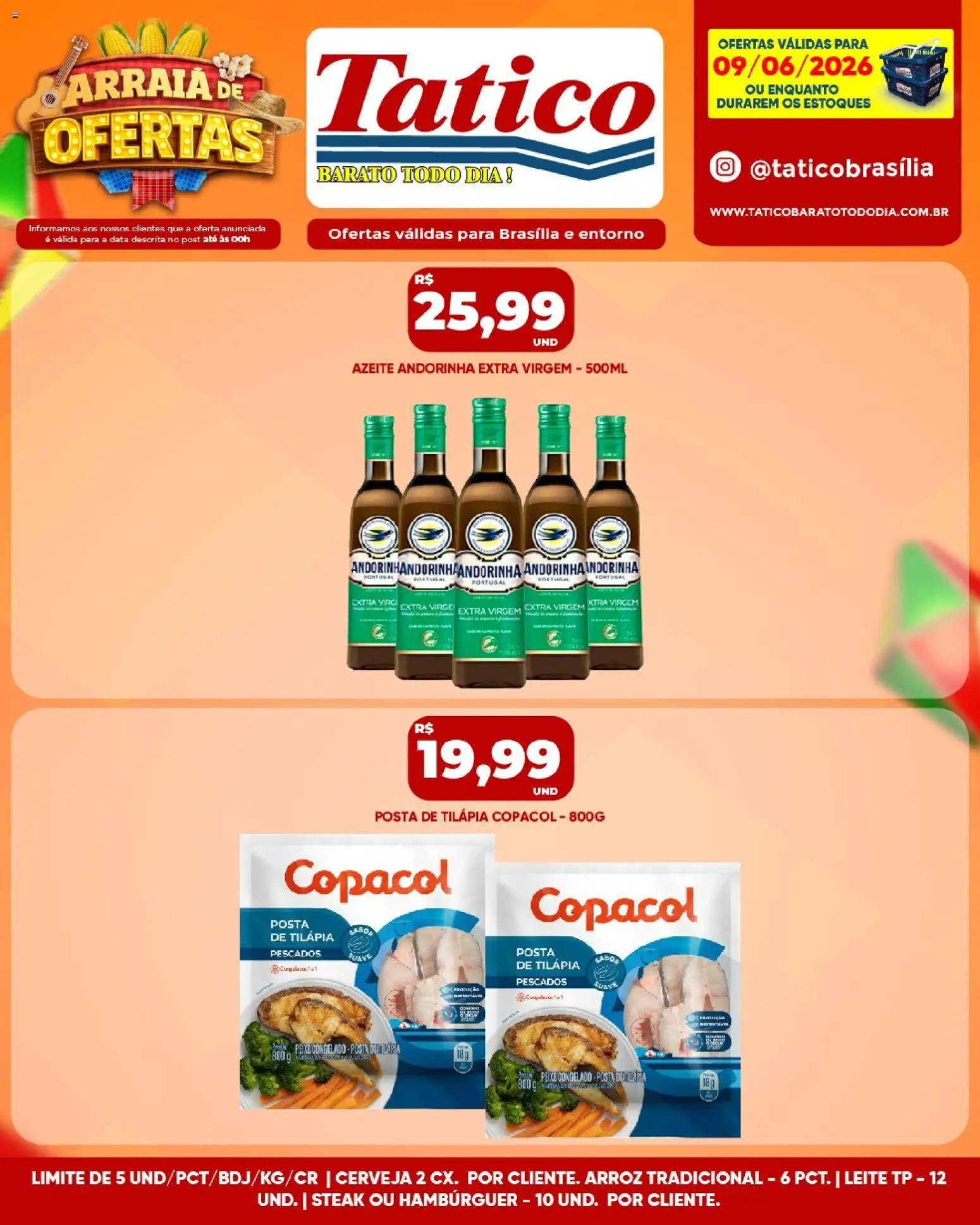 Tatico Folheto - válido de 10.06.2026 | Página: 31 | Produtos: Leite, Cerveja, Arroz, Hambúrguer