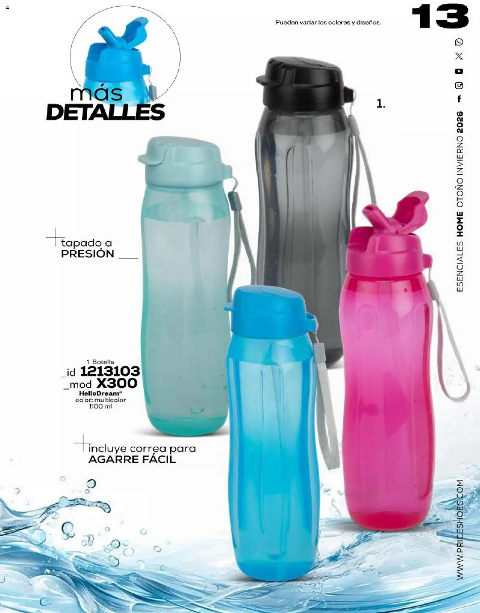 Nuevas ofertas de Price Shoes válidas en toda la República Mexicana desde el 17/08/2026. ¡Encuentra las mejores ofertas en Price Shoes catálogo Esenciales Home! | Página: 13 | Productos: Botella