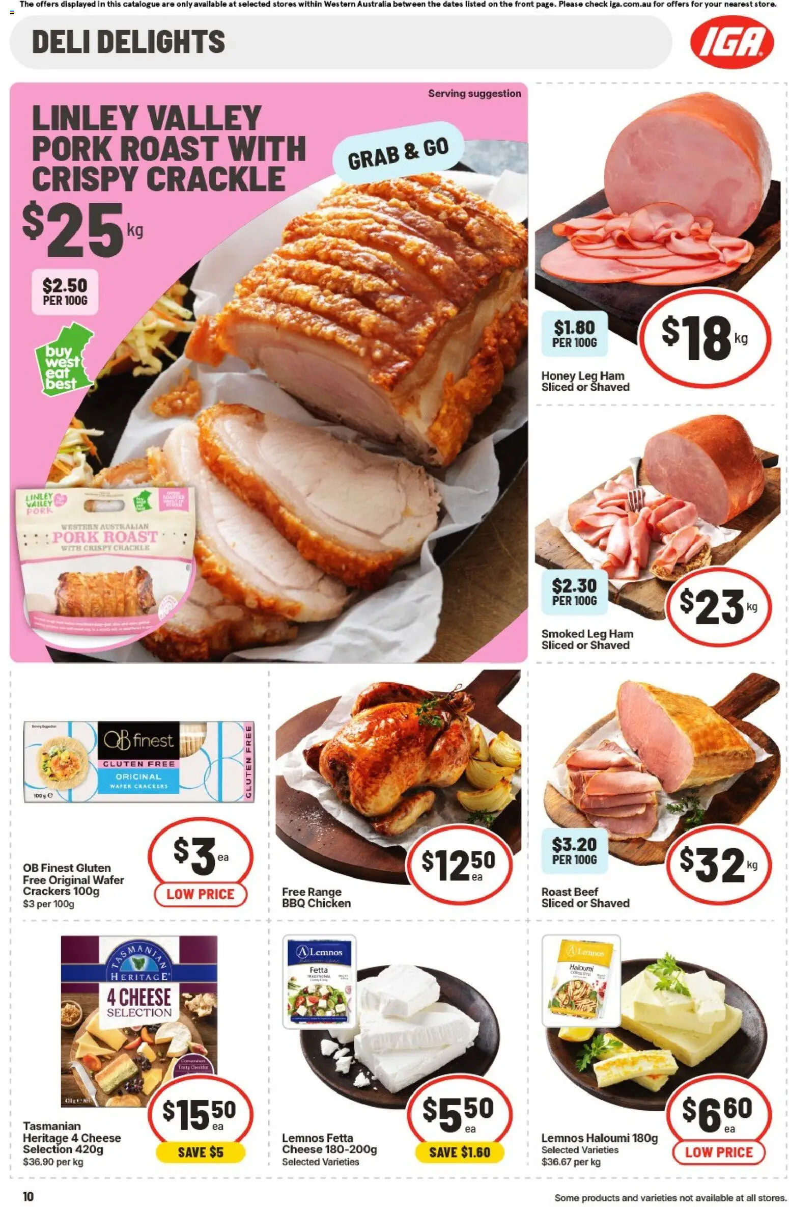 IGA catalogue - valid from 01/07/2026 | Page: 10 | Products: Crackers, Cheese, Chicken, Water