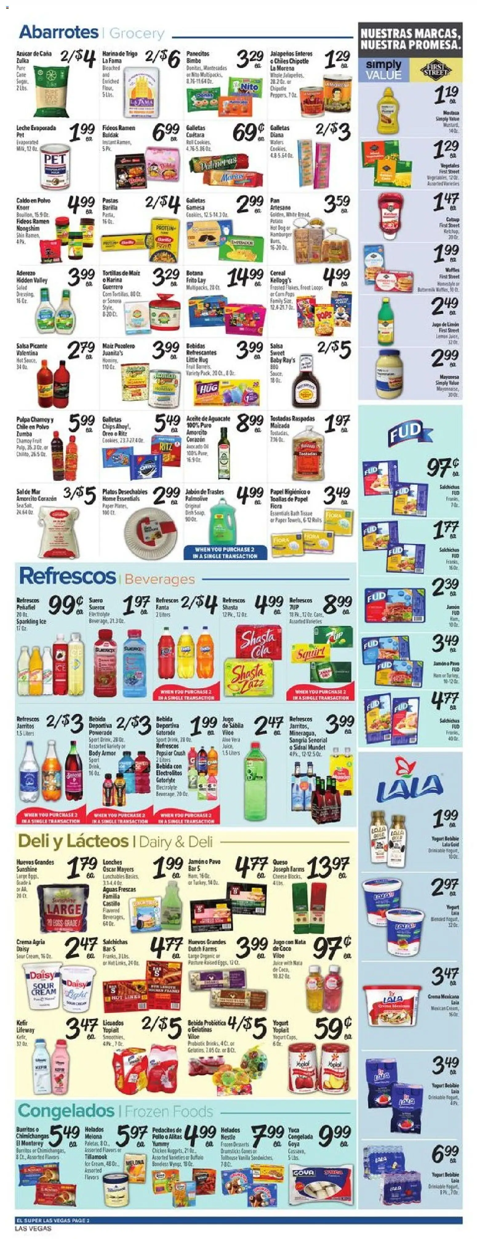 El Super Weekly Ad - NV - valid from 10.06.2026 | Page: 2 | Products: Bath, Juice, Chips, Cream