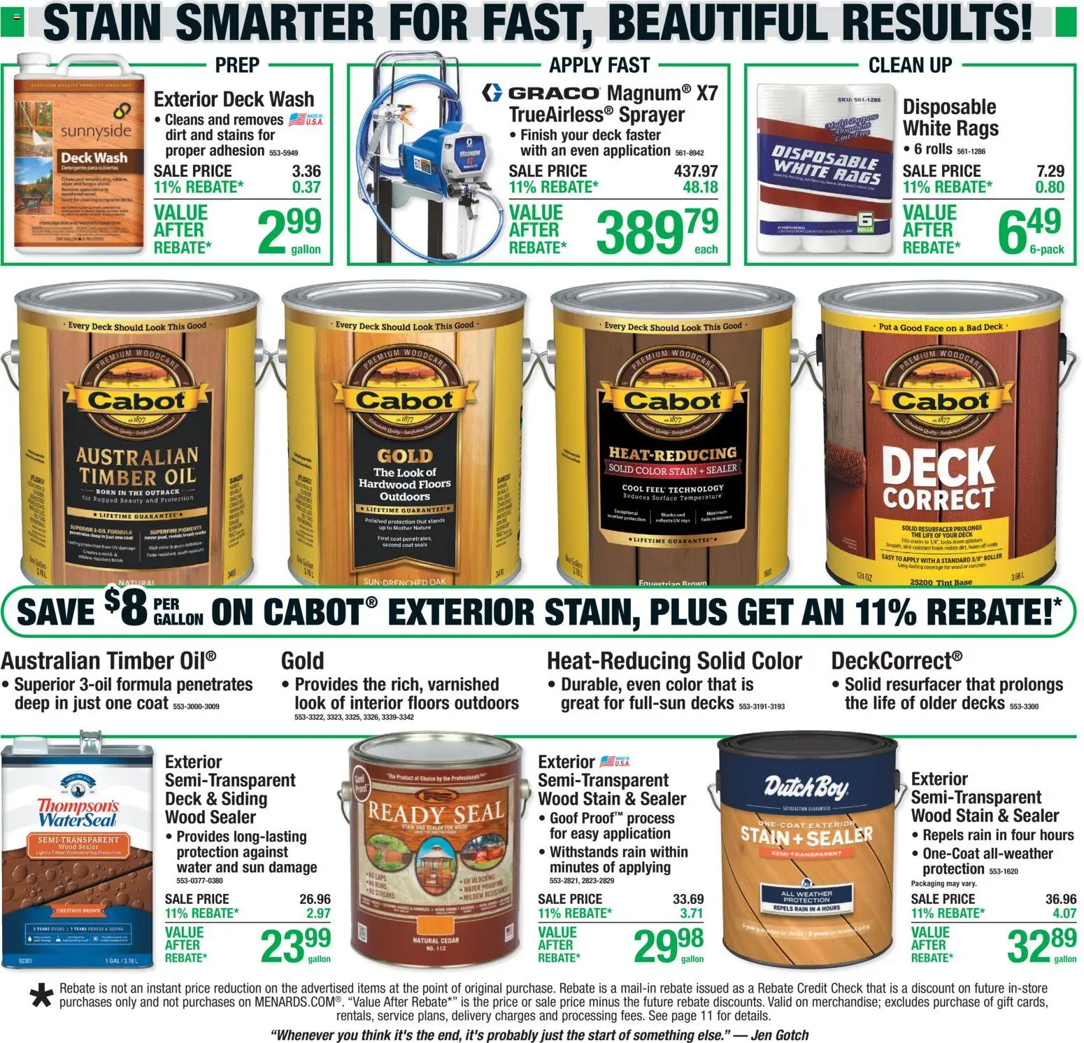 Menards Weekly Ad - valid from 18.06.2026 | Page: 8 | Products: Brush, Oil, Coat, Water