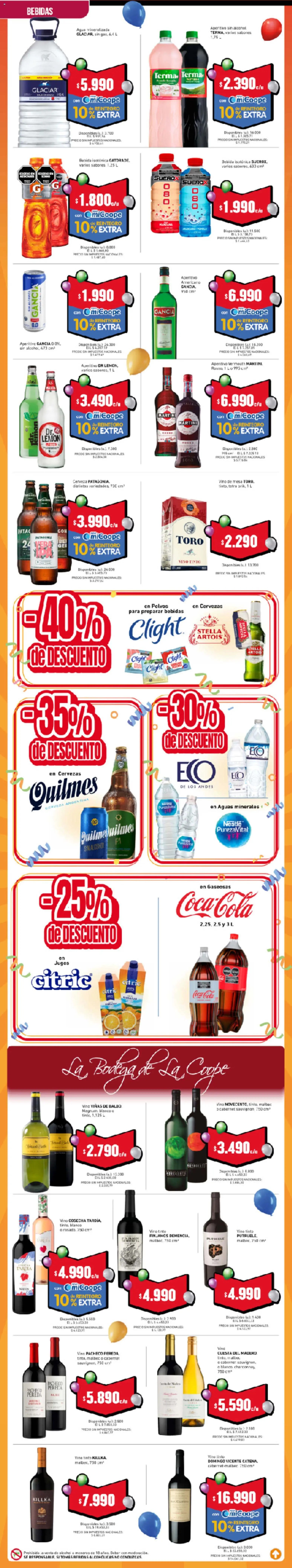 Cooperativa Obrera catálogo │ válido desde el 01/10/2026 | Página: 5 | Productos: Bebidas, Agua, Cerveza, Alcohol