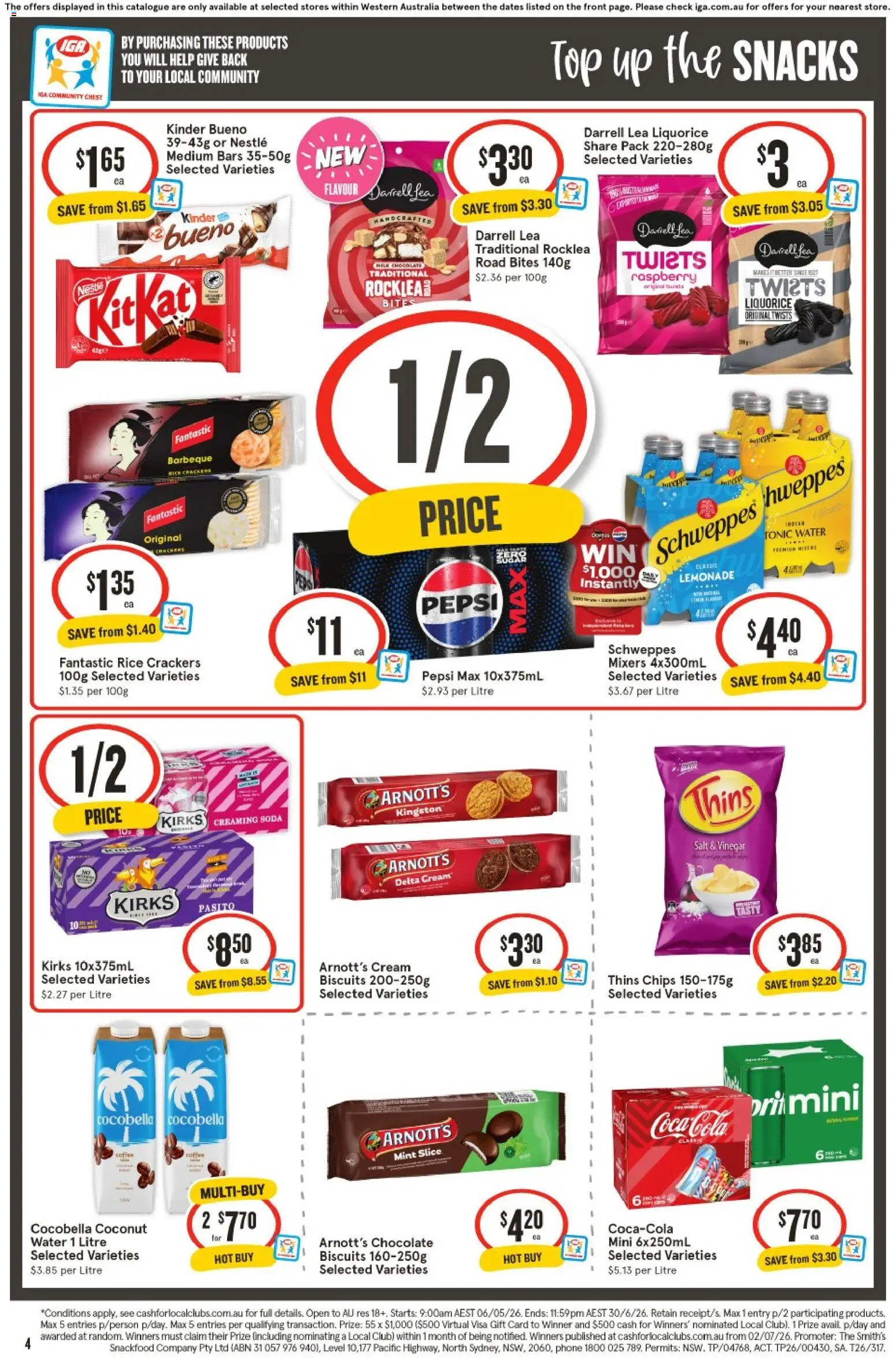 IGA catalogue - valid from 10.06.2026 | Page: 5 | Products: Coffee, Chocolate, Chips, Water