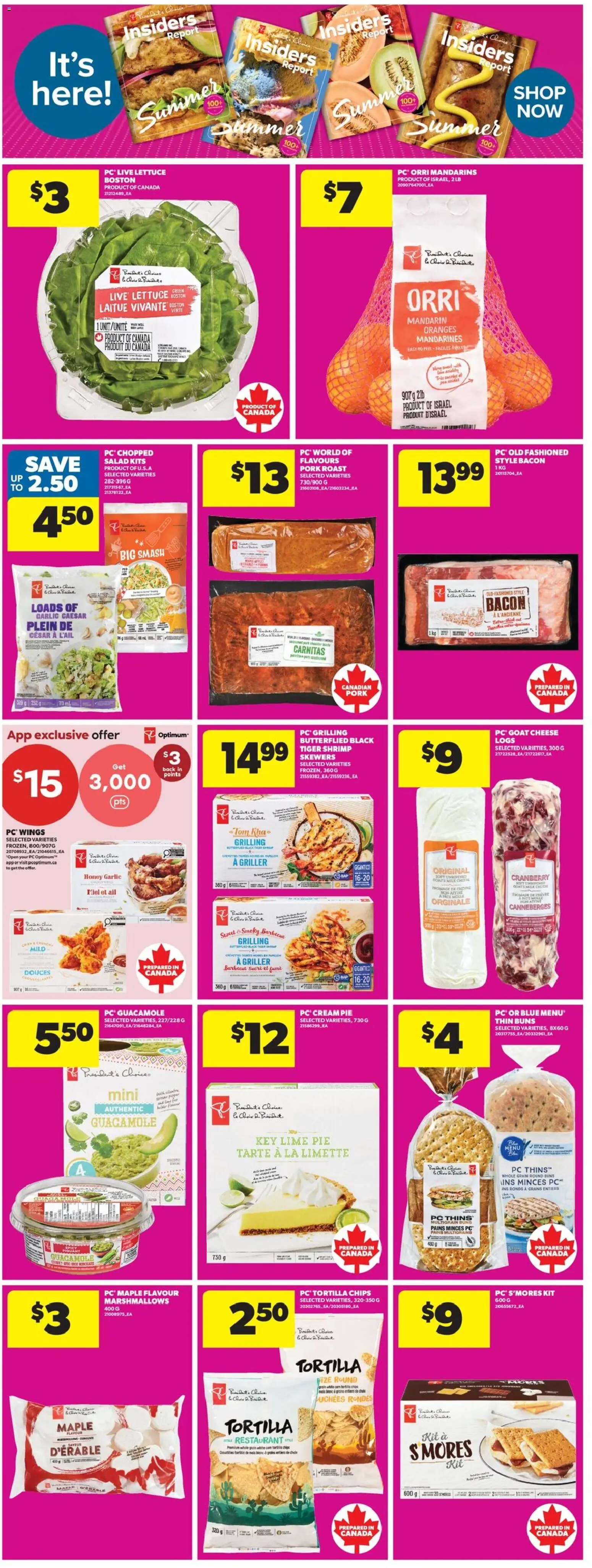 Real Canadian Superstore flyer valid from 21.05.2026 | Page: 10 | Products: Cream, PC, Cheese, Oranges