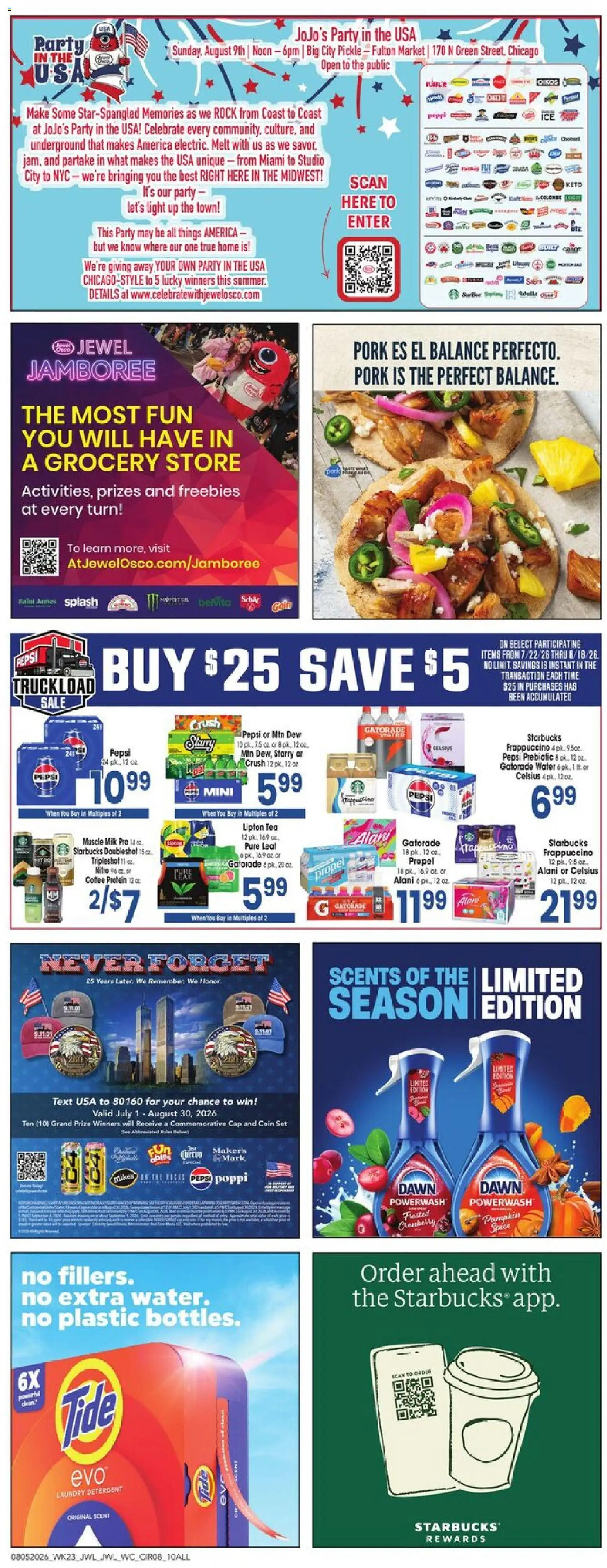 Jewel Osco Weekly Ad - valid from 08/05/2026 | Page: 8 | Products: Tea, Detergent, Water, Pumpkin