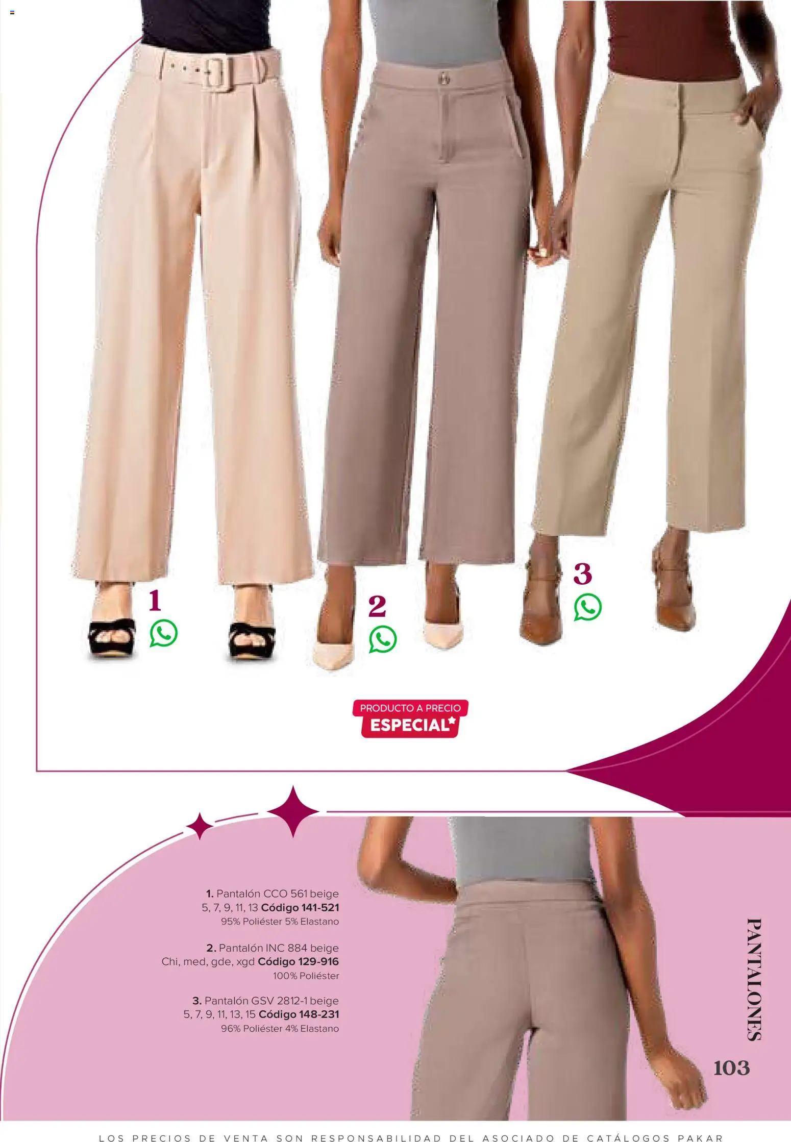 Nuevas ofertas de SC Pakar válidas en toda la República Mexicana desde el 31/07/2026. ¡Encuentra las mejores ofertas en SC Pakar catálogo Ropa! | Página: 103 | Productos: Pantalones