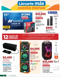 Vista previa de Chedraui folleto, nuevo folleto de la tienda, válido en México a partir del 17/08/2026 | Página: 6 | Productos: Agua, Juego, Nintendo Switch, Polvo