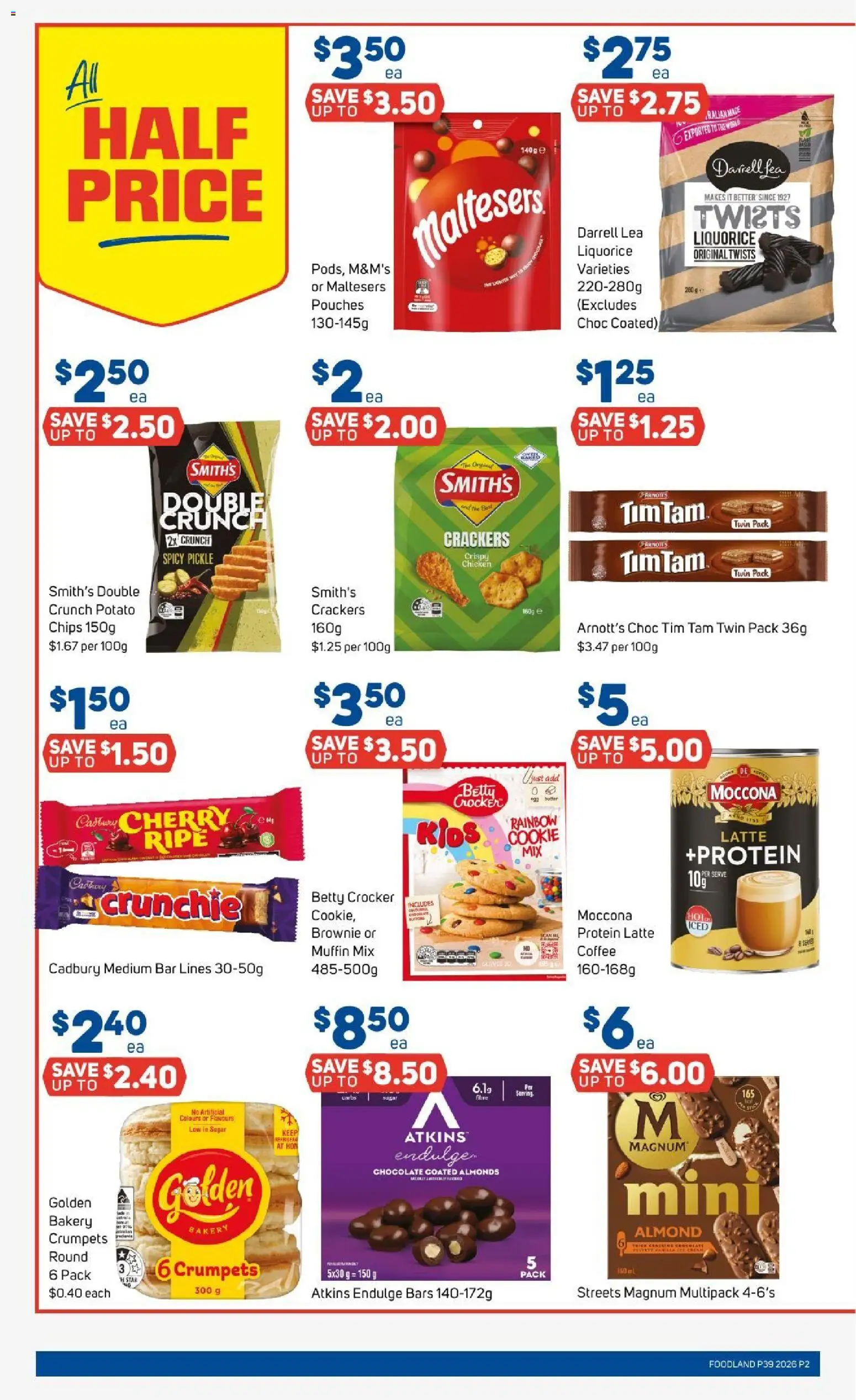 Foodland catalogue - valid from 23/09/2026 | Page: 2 | Products: Crackers, Sugar, Magnum, Bakery