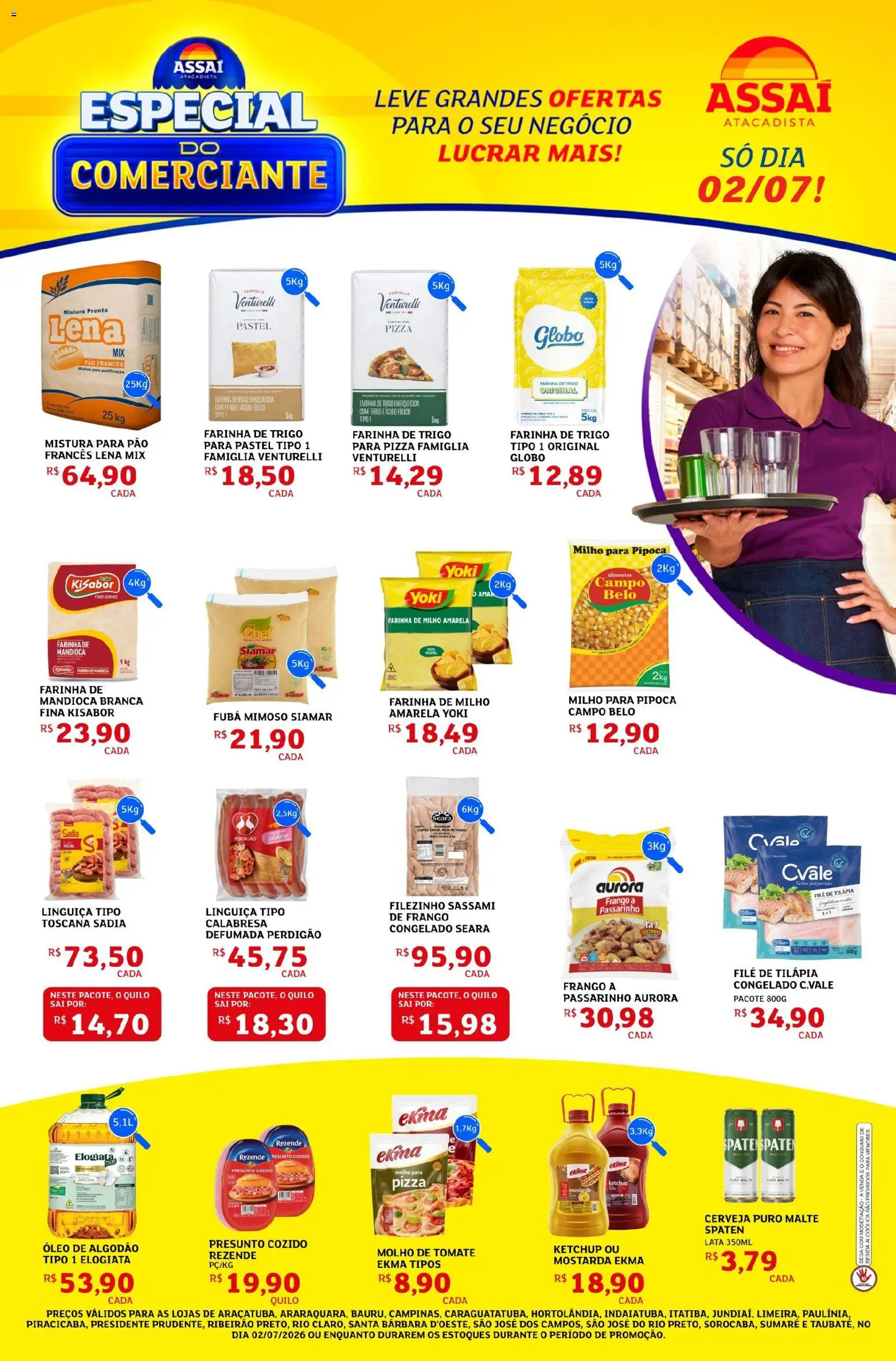 Assaí Atacadista Folheto - válido de 02/07/2026 | Página: 1 | Produtos: Ferro, Fubá, Pão, Ketchup