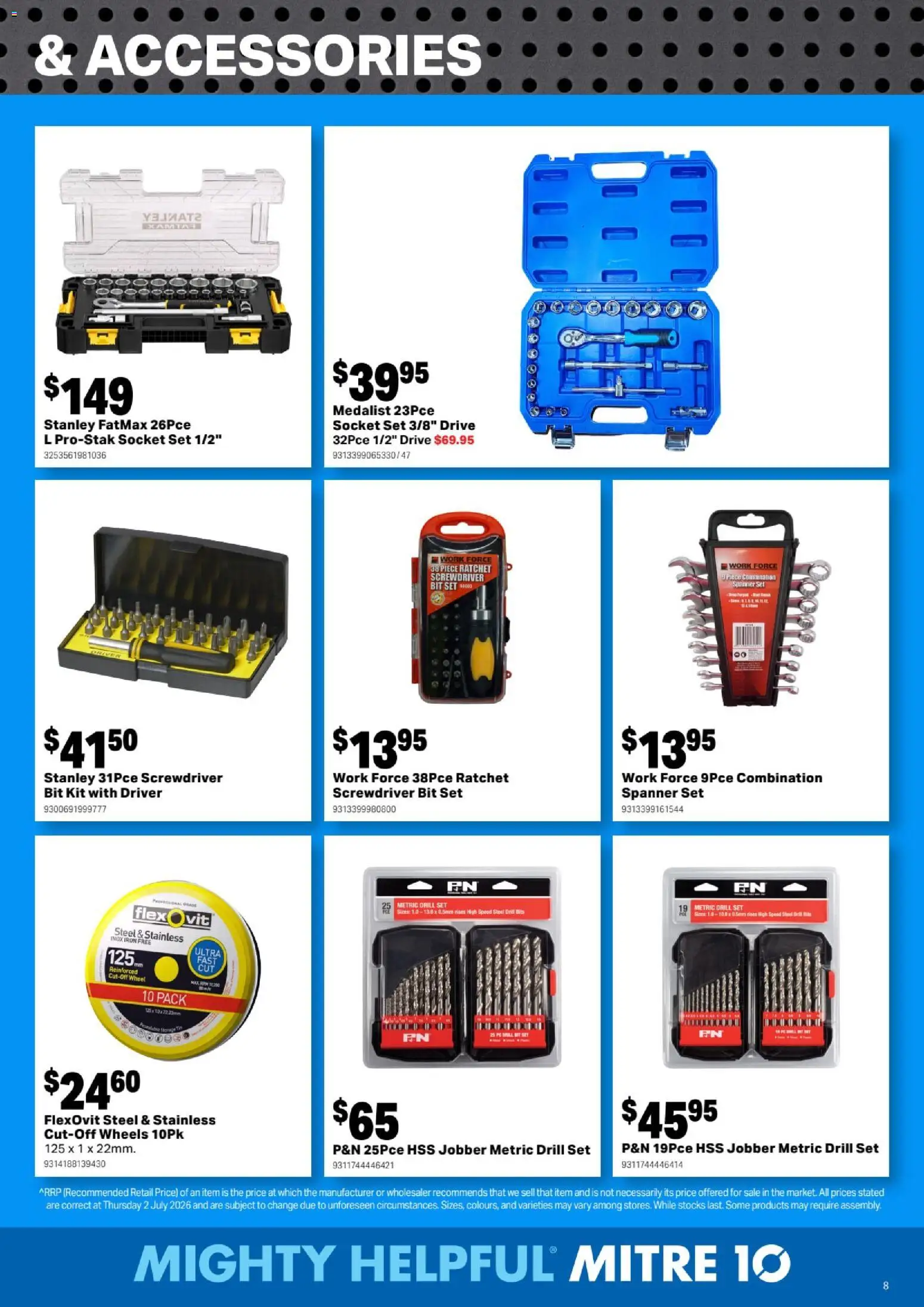 Mitre 10 catalogue - valid from 12/08/2026 | Page: 8 | Products: Socket, Accessories, Iron