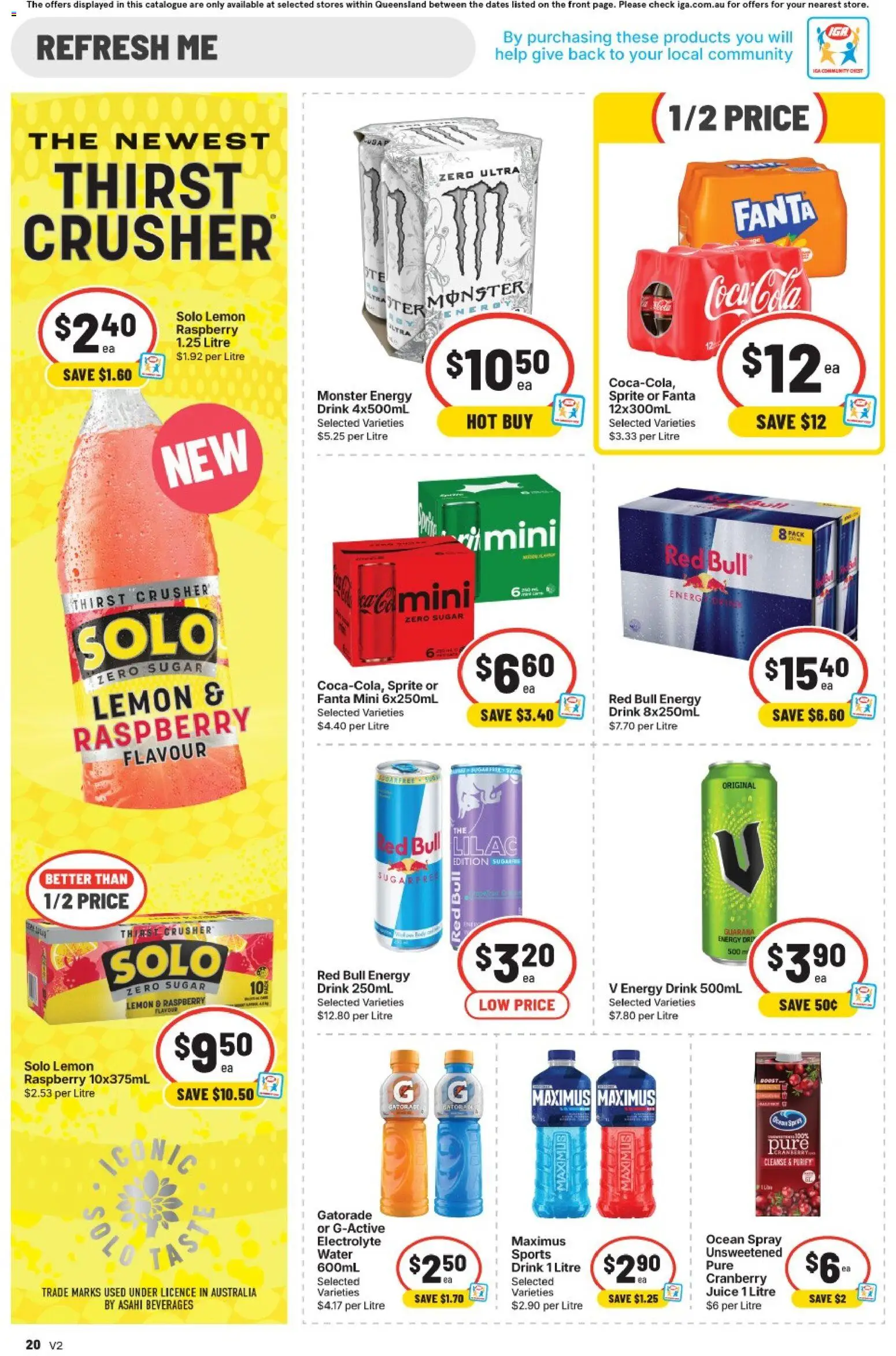 IGA catalogue - valid from 19/08/2026 | Page: 16 | Products: Juice, Sugar, Red Bull, Fanta