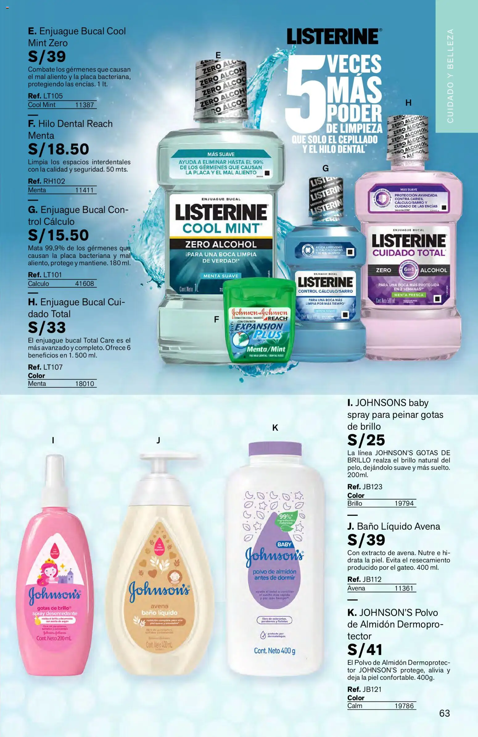 Catálogo Leonisa válido desde 04.06.2026 | Página: 63 | Productos: Enjuague bucal, Baño, Avena, Polvo