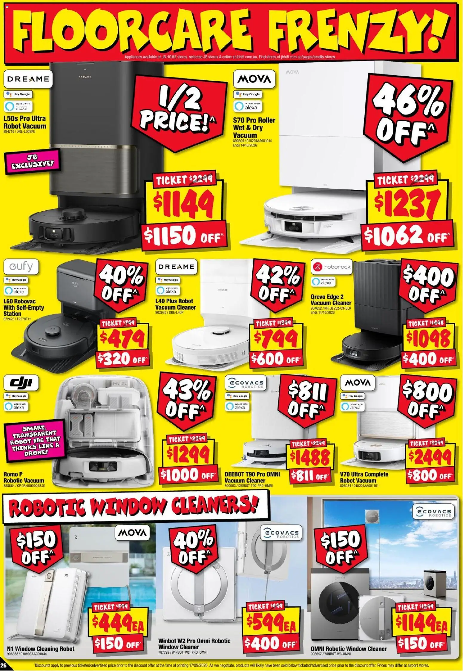 JB Hi-Fi catalogue - valid from 24/09/2026 | Page: 26 | Products: Cleaner, Window, Window cleaners, Vacuum cleaner