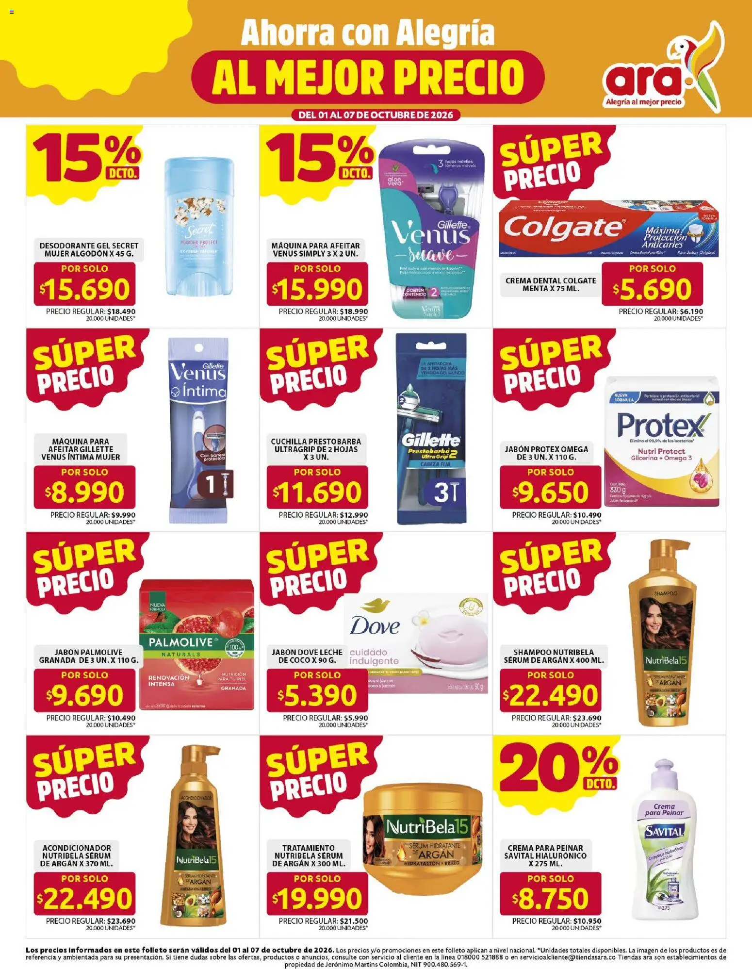 Ara revista - valida desde el 01/10/2026 | Página: 15 | Productos: Crema, Serum, Coco, Desodorante