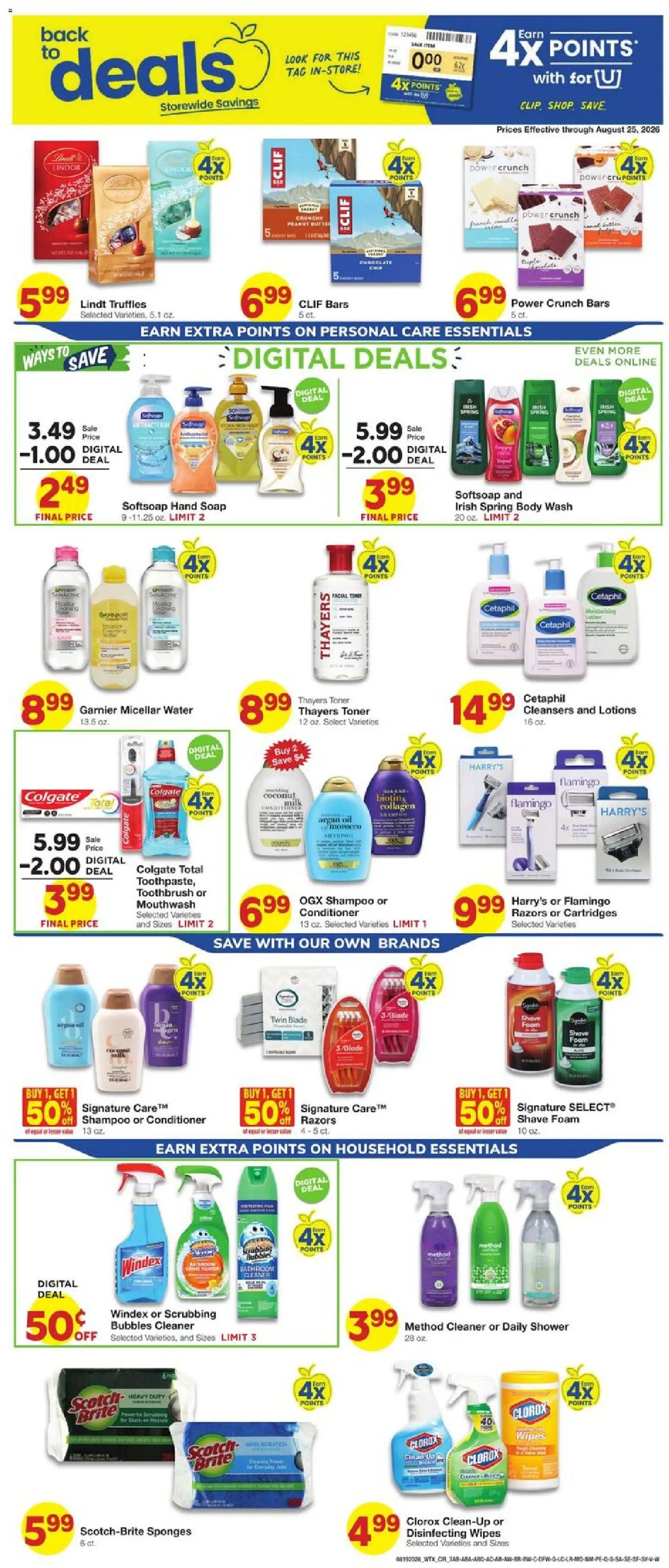 United Supermarkets Weekly Ad - valid from 08/19/2026 | Page: 7 | Products: Chocolate, Soap, Mouthwash, Peanut butter