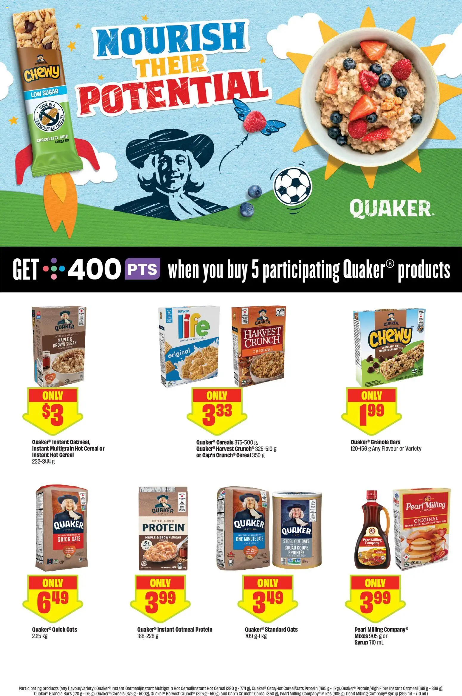 FreshCo flyer valid from Sep 3, 2026 | Page: 8 | Products: Cereals, Oatmeal, Sugar, Protein