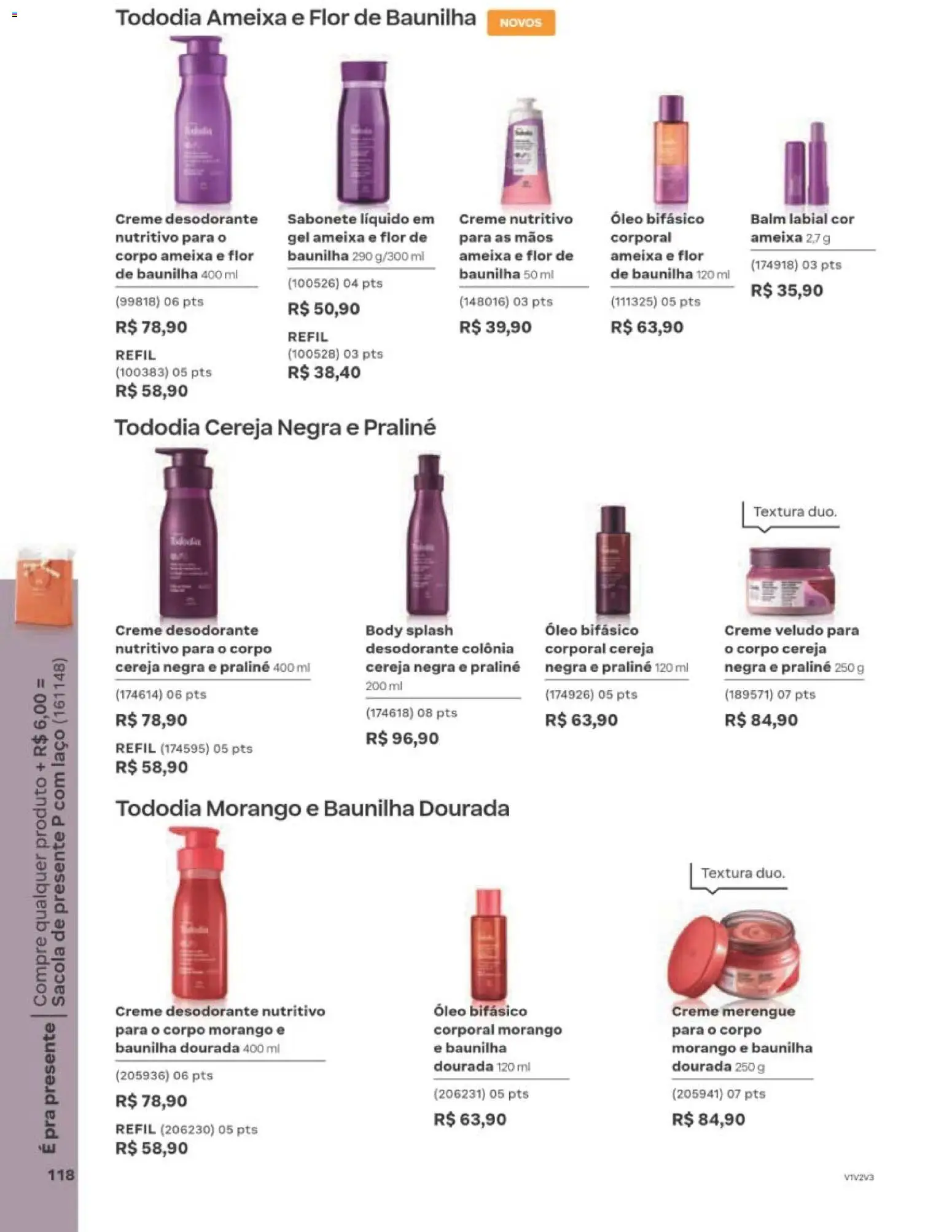 Natura Folheto - válido de 29/06/2026 | Página: 118 | Produtos: Desodorante, Creme, Body, Sabonete líquido