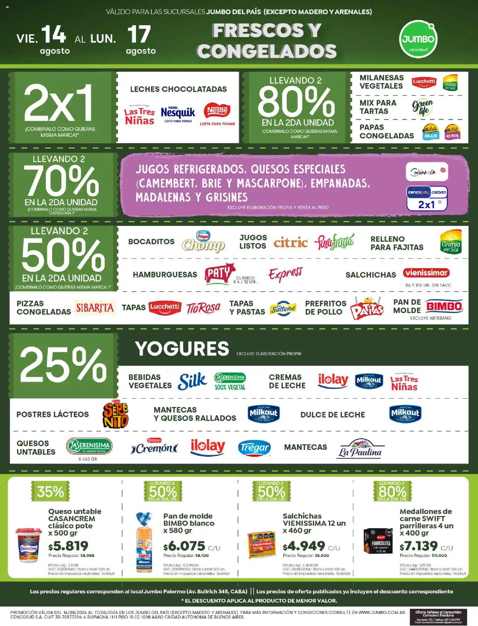 Jumbo - Ofertas | Córdoba │ válido desde el 13/08/2026 | Página: 4 | Productos: Milanesas, Untable, Leche, Queso