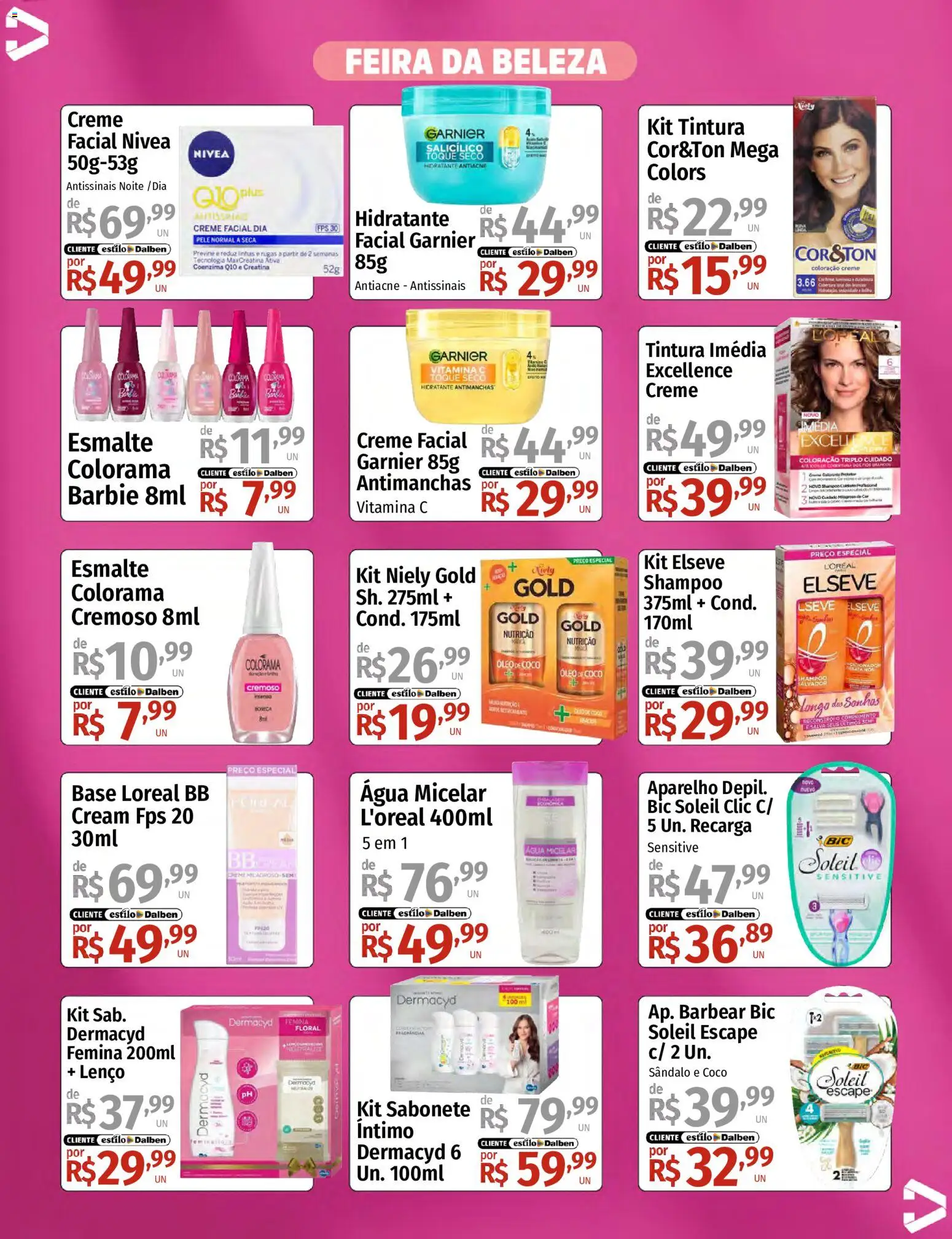 Supermercado Dalben Folheto - válido de 17/07/2026 | Página: 3 | Produtos: Shampoo, Creatina, Boneca, Coenzima