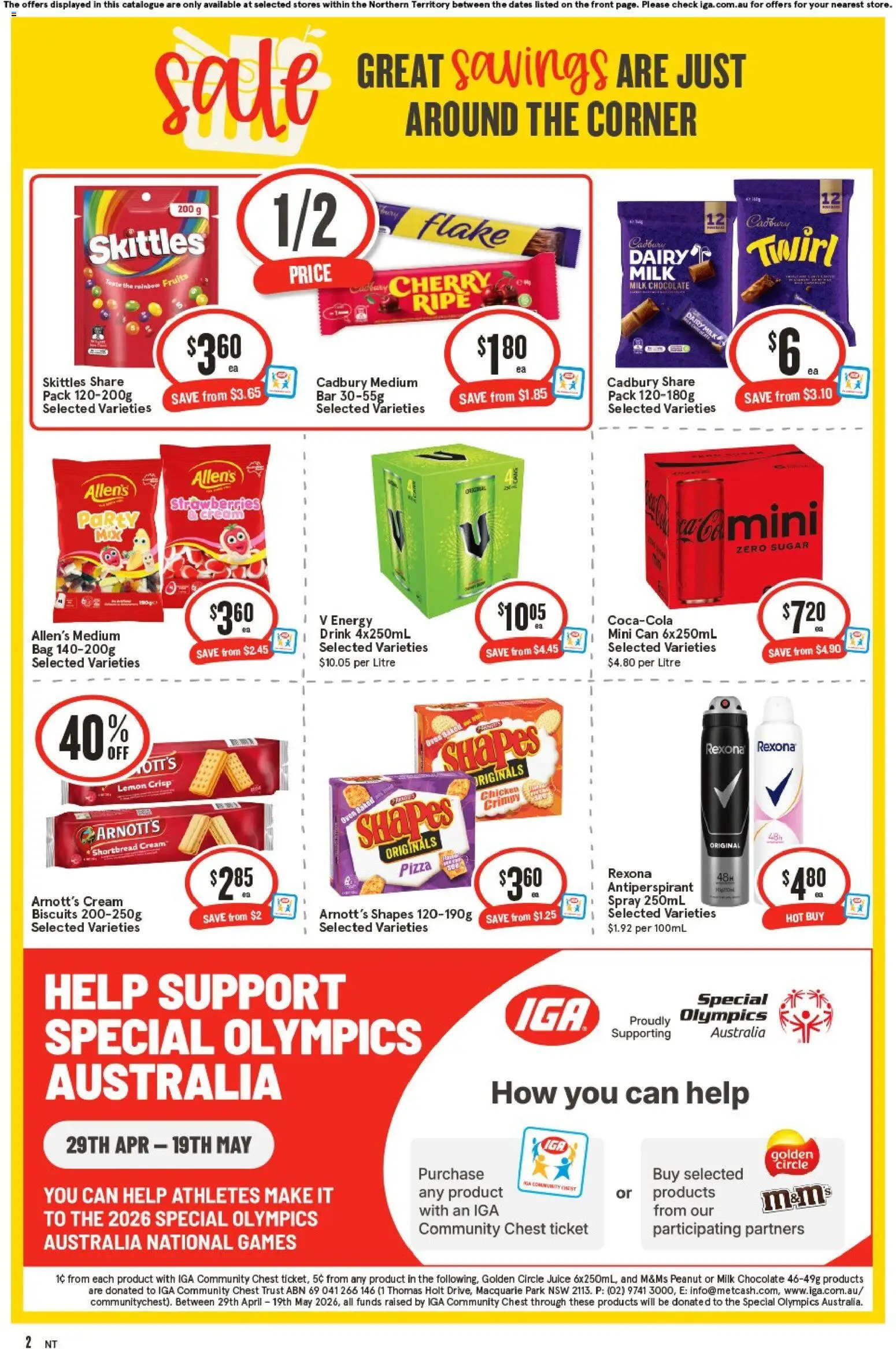 IGA catalogue - valid from 13.05.2026 | Page: 3 | Products: Milk, Chicken, Biscuits, Oven