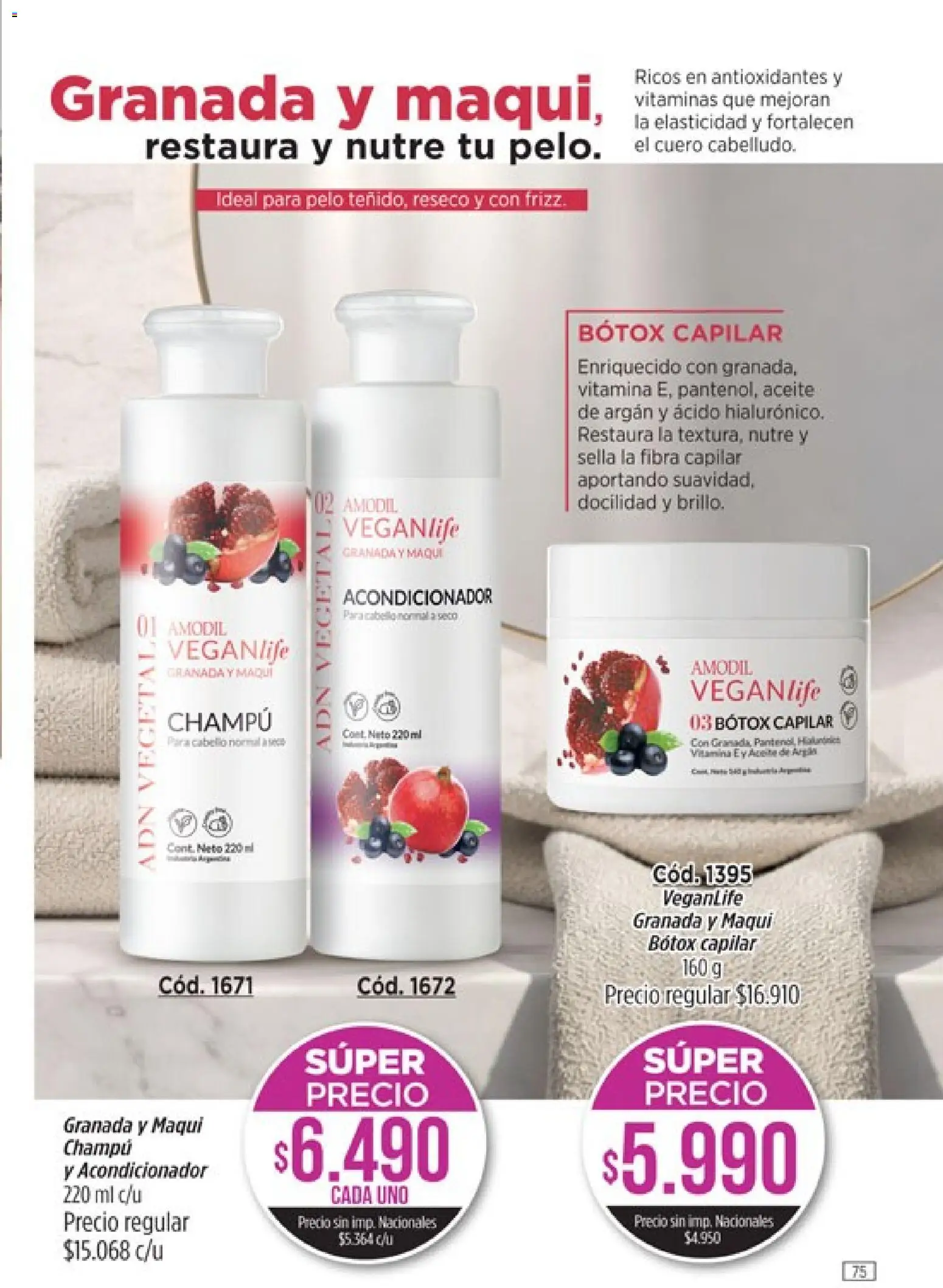 Catálogo Amodil Campaña 9 │ válido desde el 05.05.2026 | Página: 75 | Productos: Vitaminas, Aceite, Champú, Acondicionador