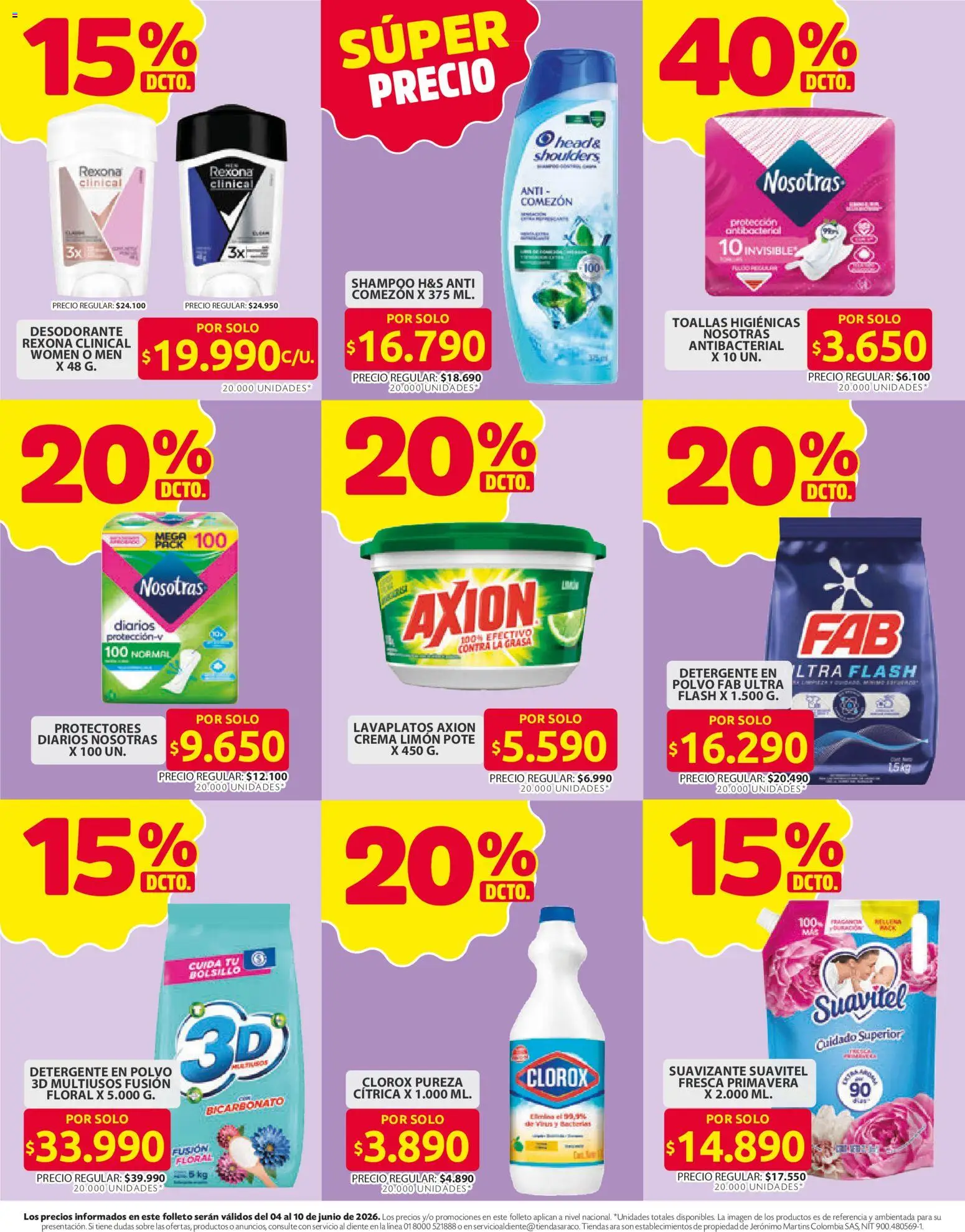 Ara revista - valida desde el 04.06.2026 | Página: 11 | Productos: Té, Shampoo, Suavizante, Polvo
