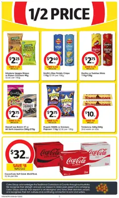 Preview of Coles catalogue - valid from 03.06.2026 | Page: 5 | Products: Coca Cola, Popcorn, Sugar, Straws